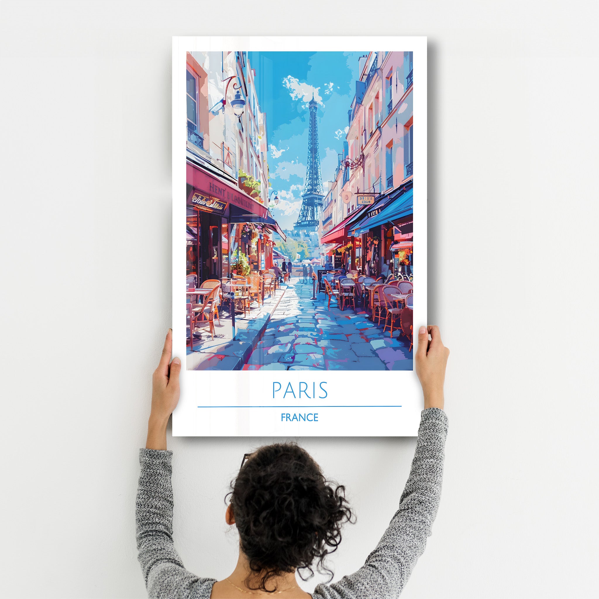 Paris France-Affiches de voyage | Art mural en verre