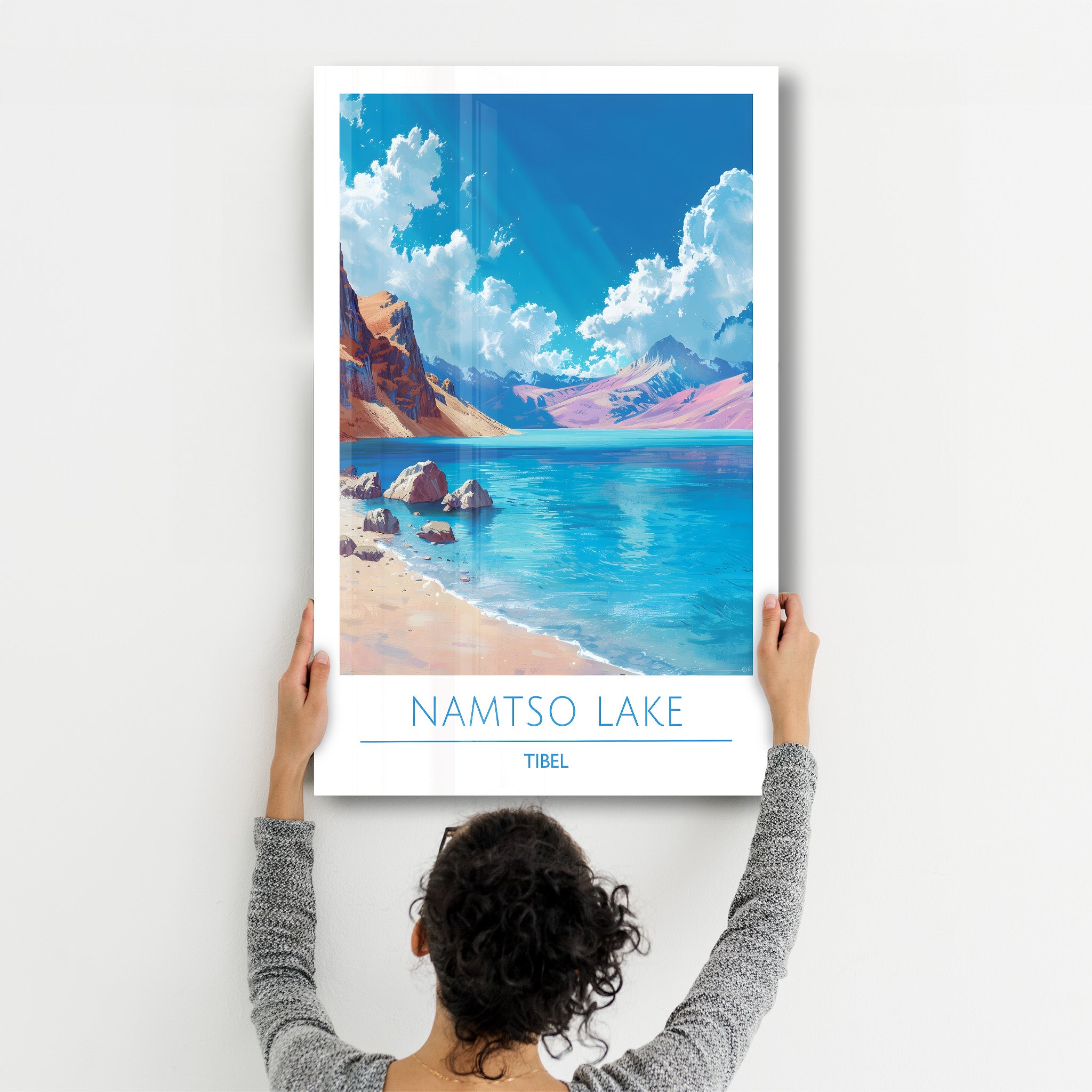 Namtso Lac Tibel-Affiches de voyage | Art mural en verre