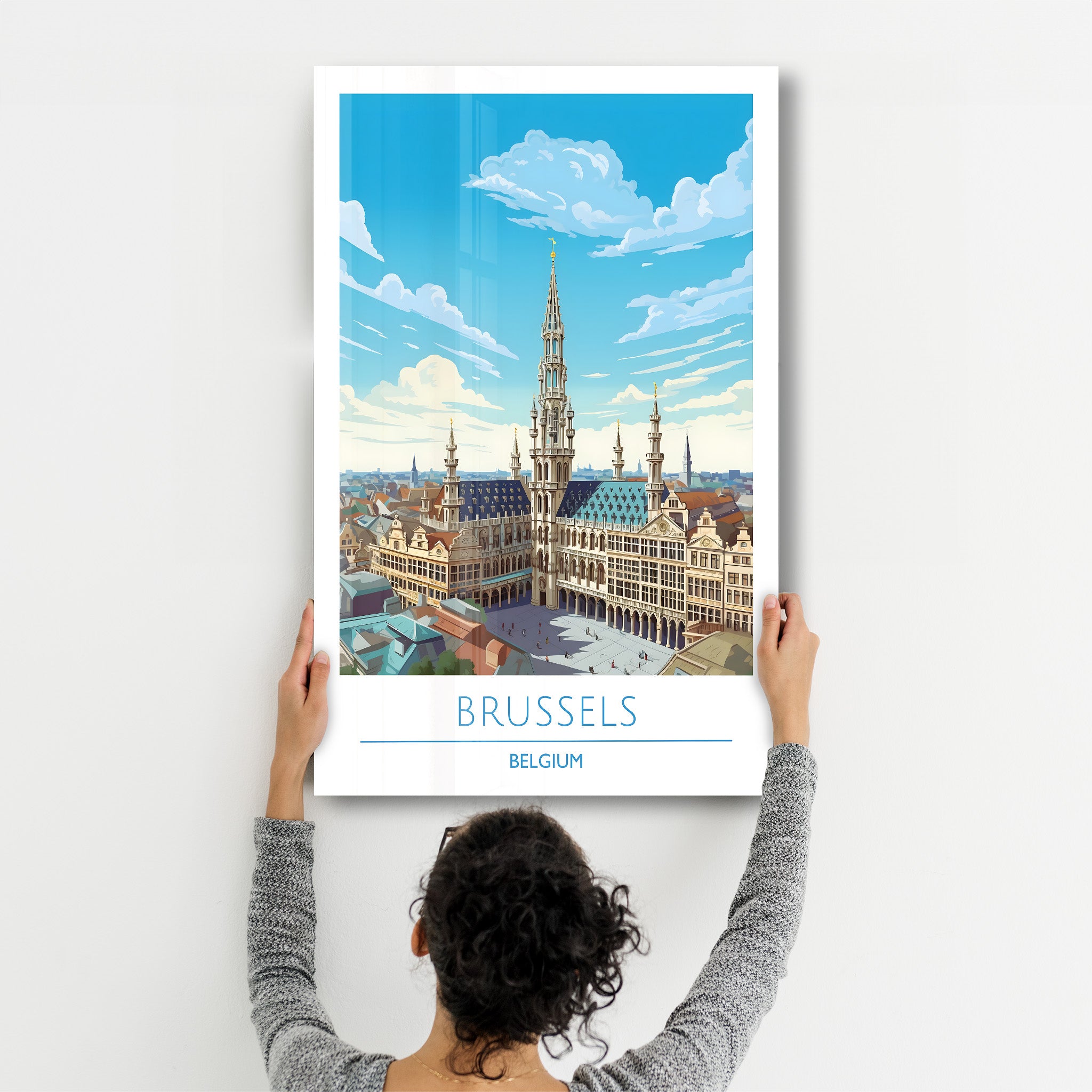 Bruxelles Belgique-Affiches de voyage | Art mural en verre