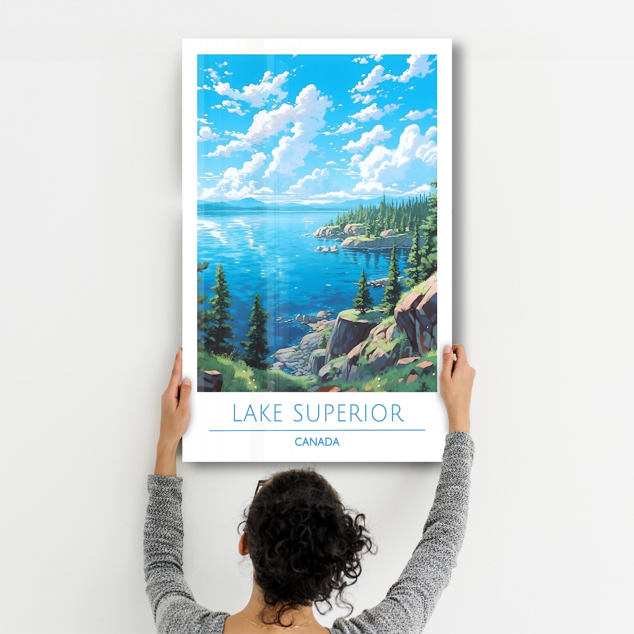 Lake Superior Kanada-Reiseposter | <tc>Glasbild</tc>