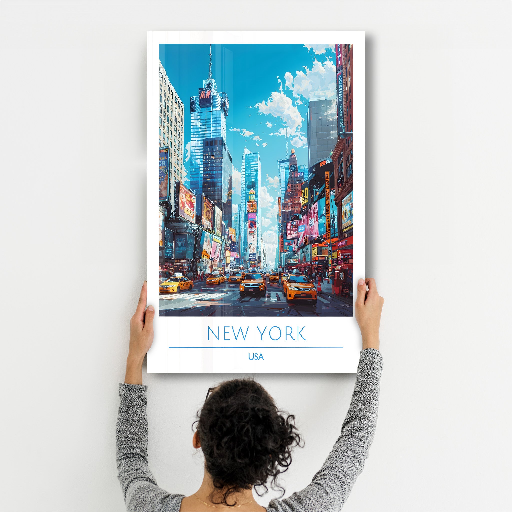 New York USA-Affiches de voyage | Art mural en verre