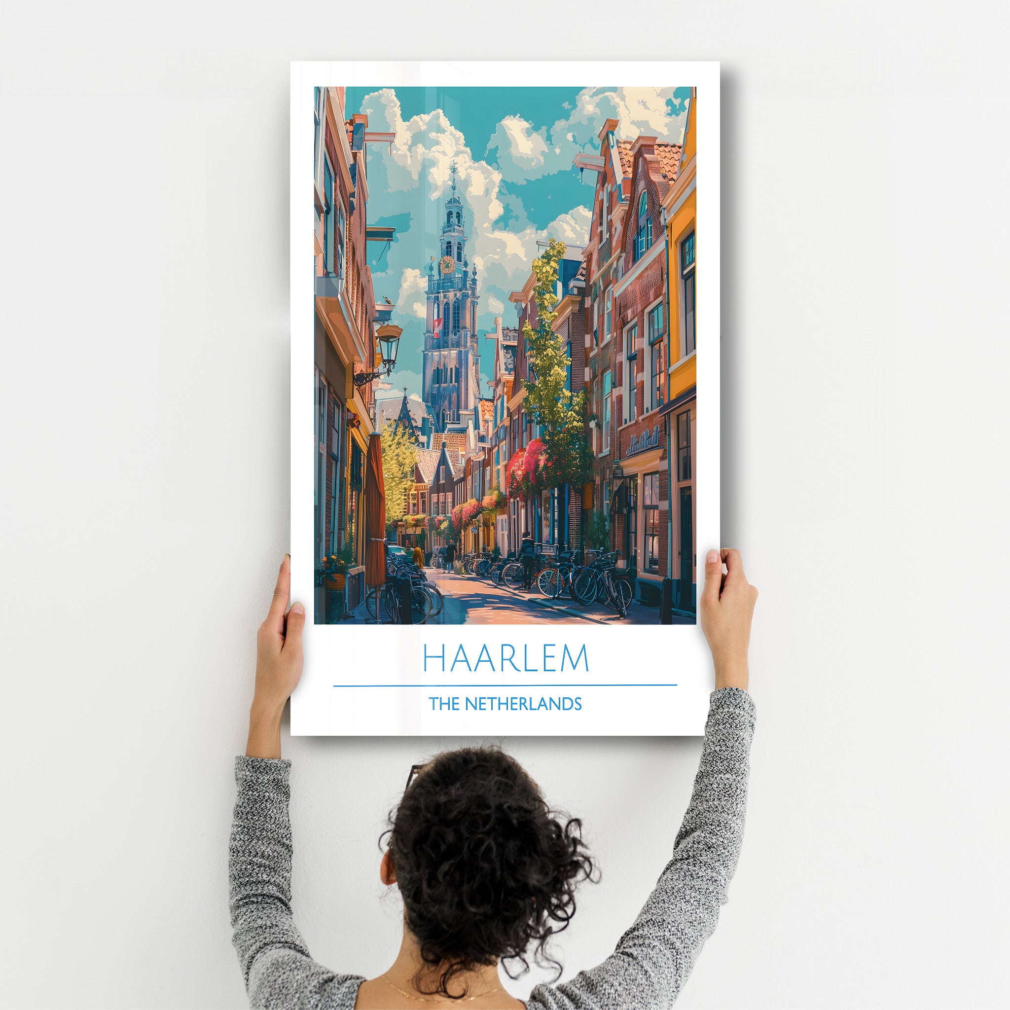 Haarlem The Netherland-Travel Posters | Glass Wall Art