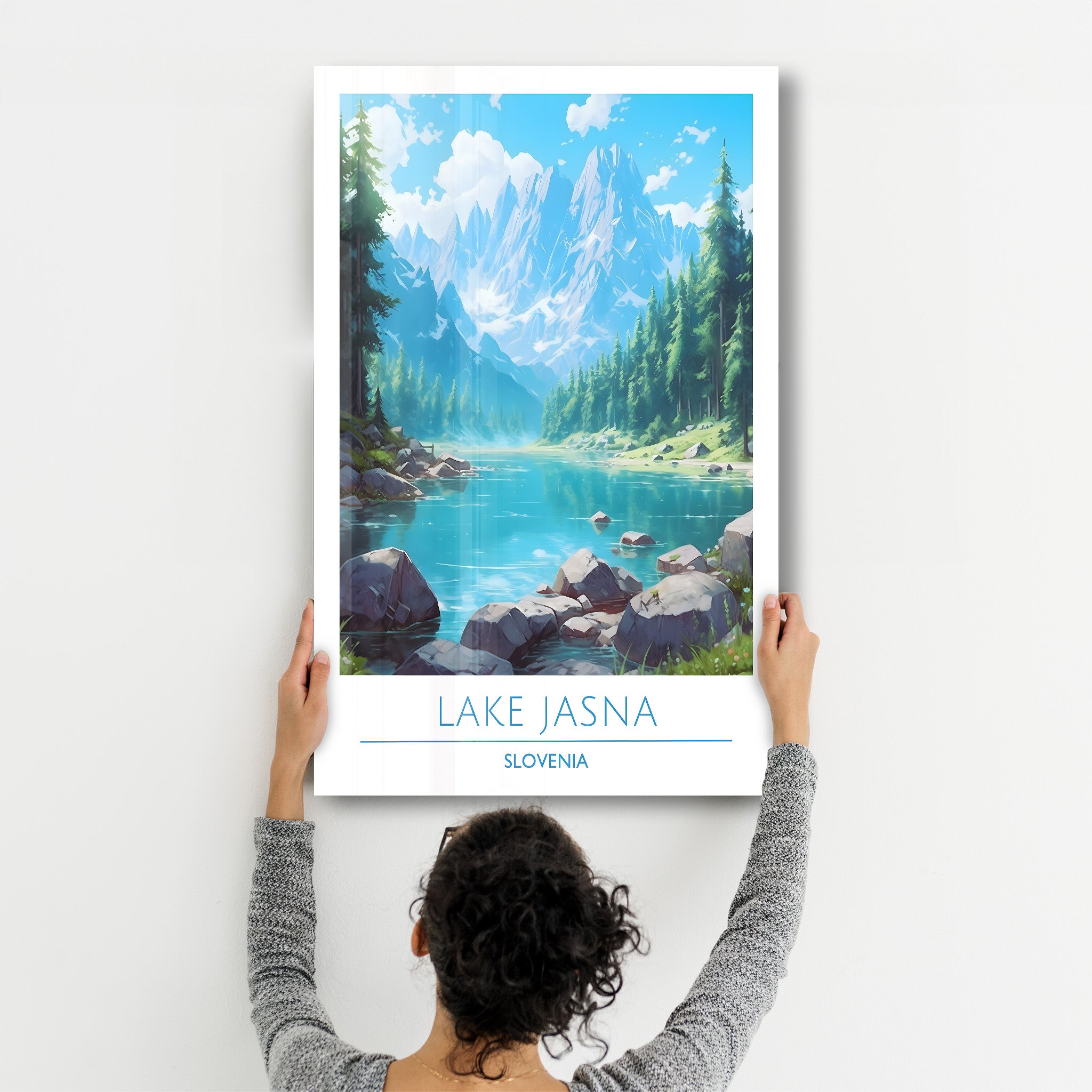 Lake Jasna Slovenia-Travel Posters | Glass Wall Art