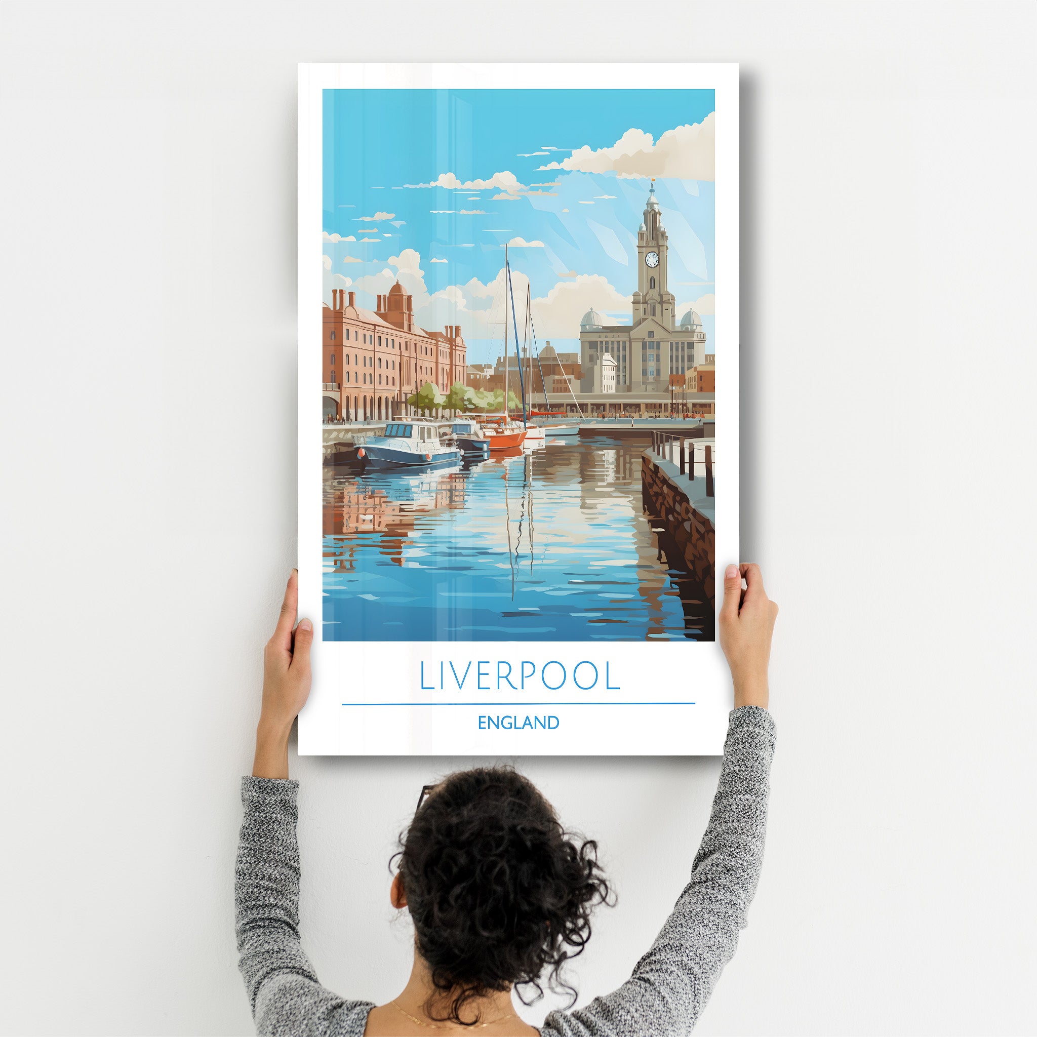 Liverpool England-Reiseposter | <tc>Glasbild</tc>