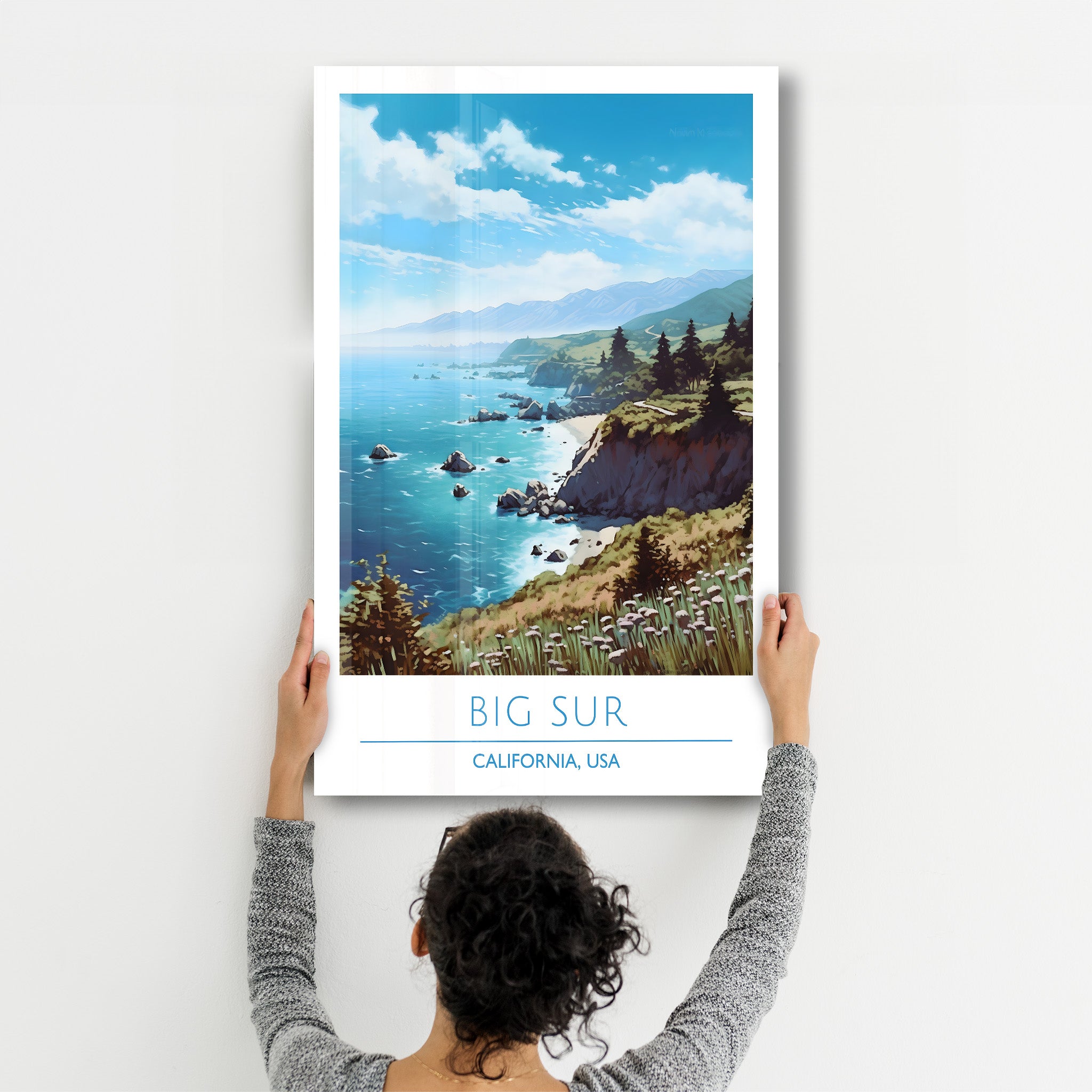 Big Sur-Californie USA-Affiches de voyage | Art mural en verre