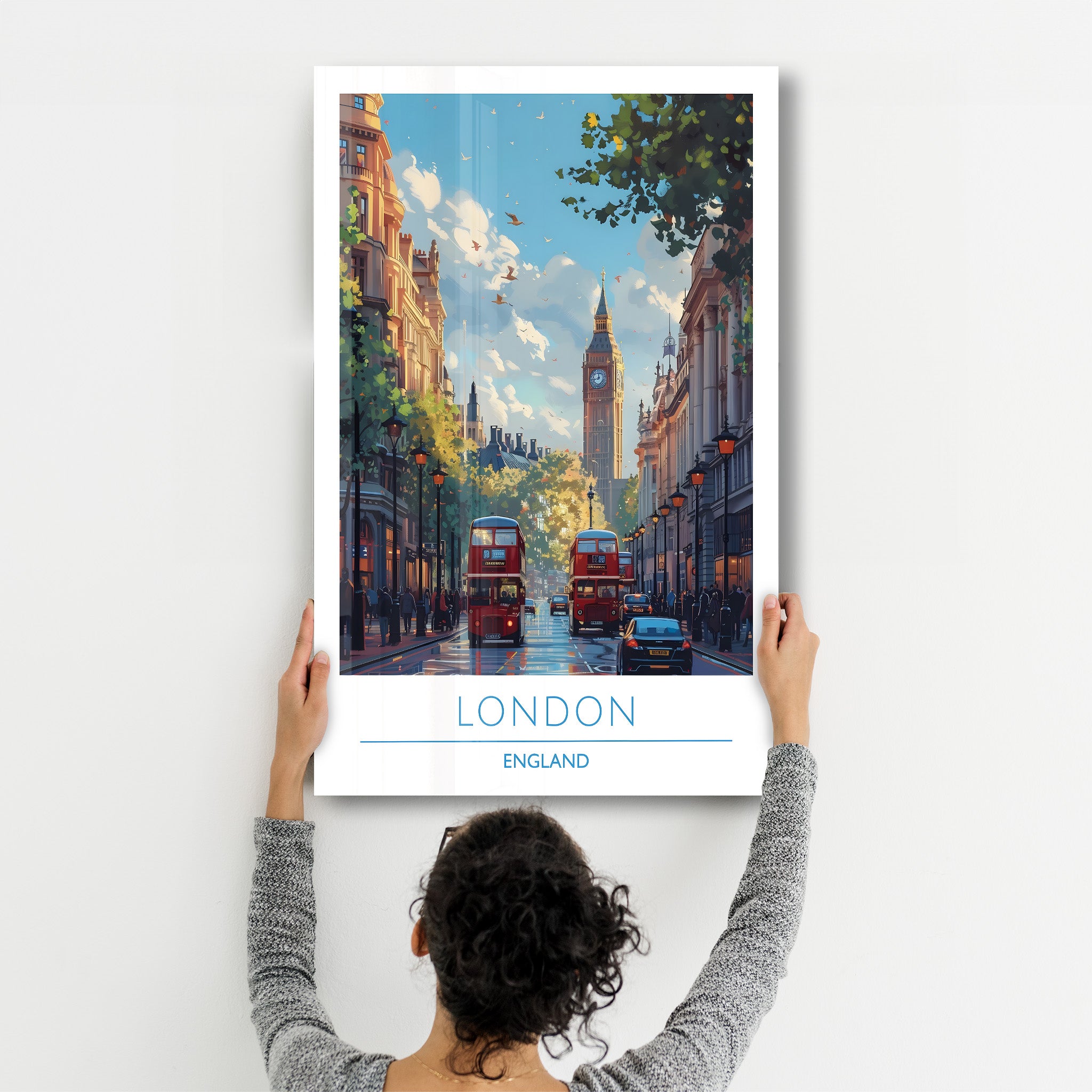 London England-Reiseposter | <tc>Glasbild</tc>