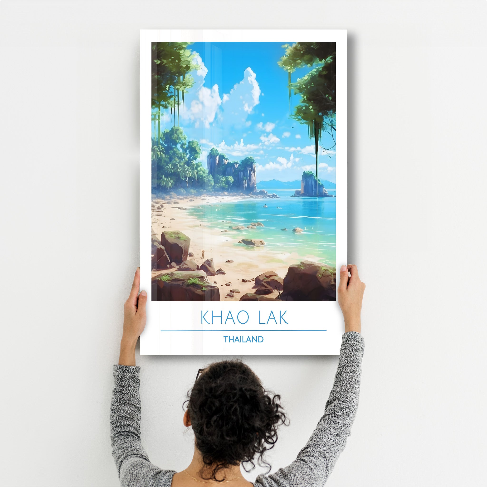 Khao Lak Thailand-Reiseposter | <tc>Glasbild</tc>