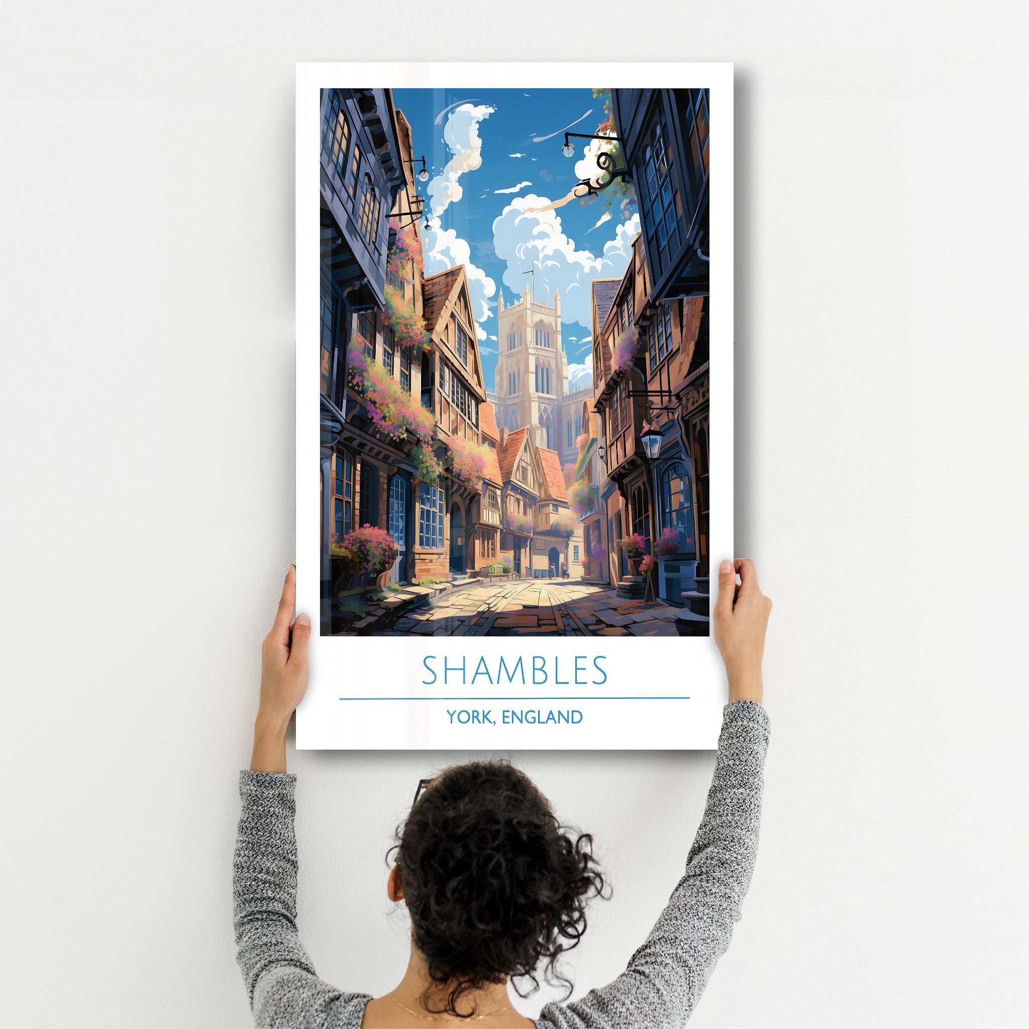 Shambles-York Angleterre-Affiches de voyage | Art mural en verre