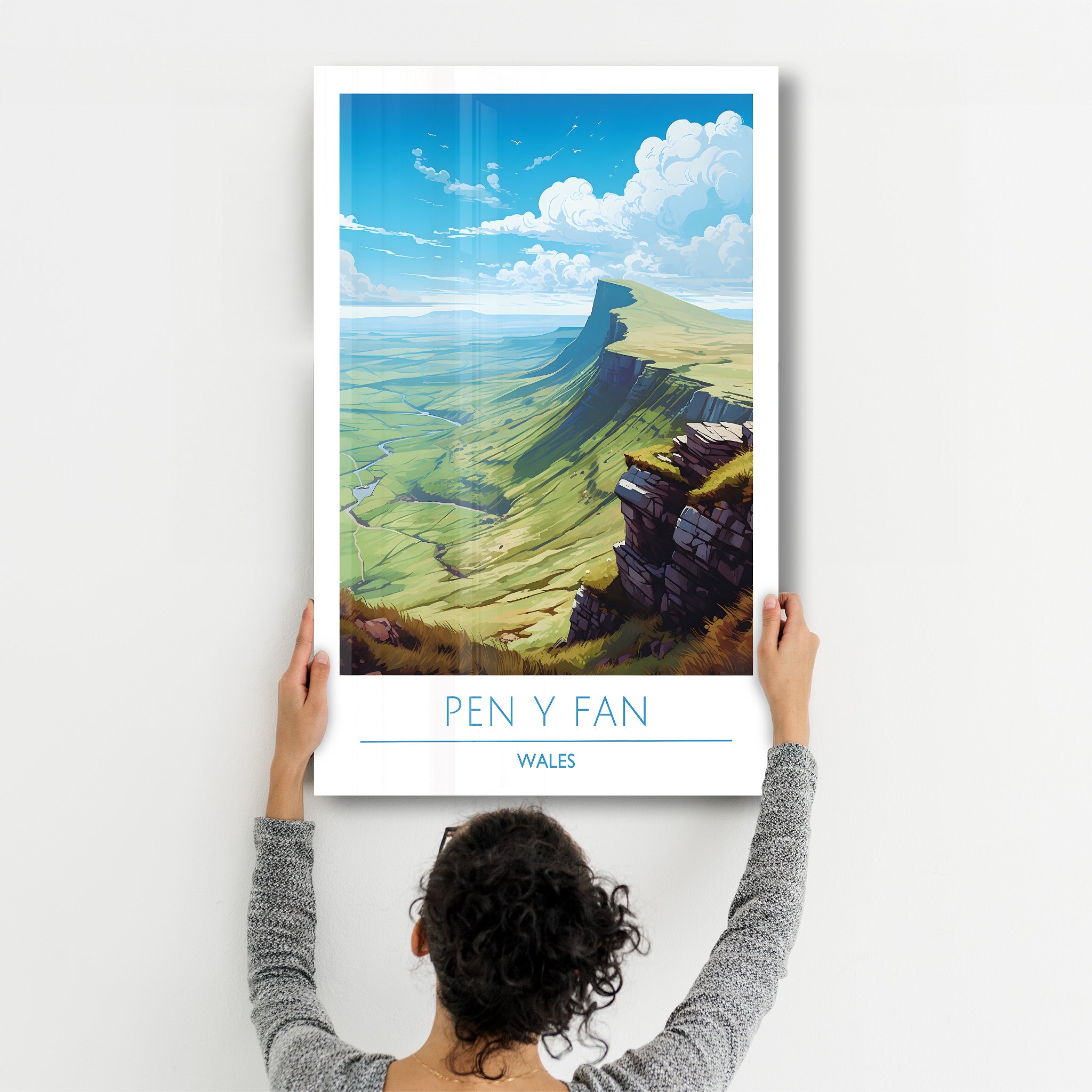 Pen Y Fan Wales-Reiseposter | <tc>Glasbild</tc>