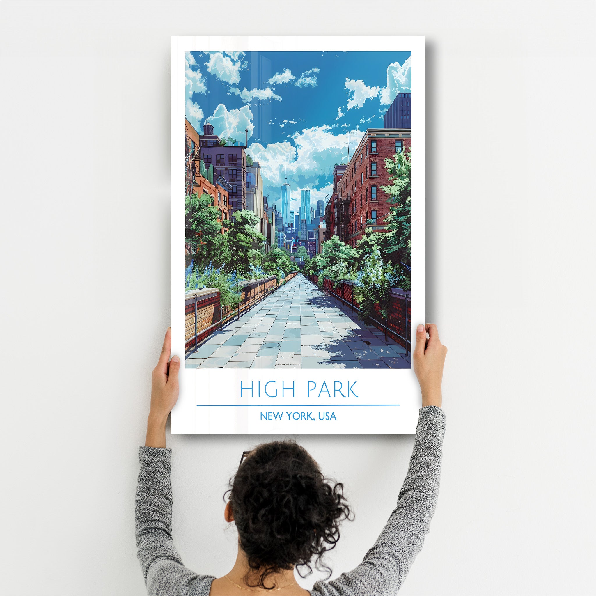 High Park-New York USA-Reiseposter | <tc>Glasbild</tc>