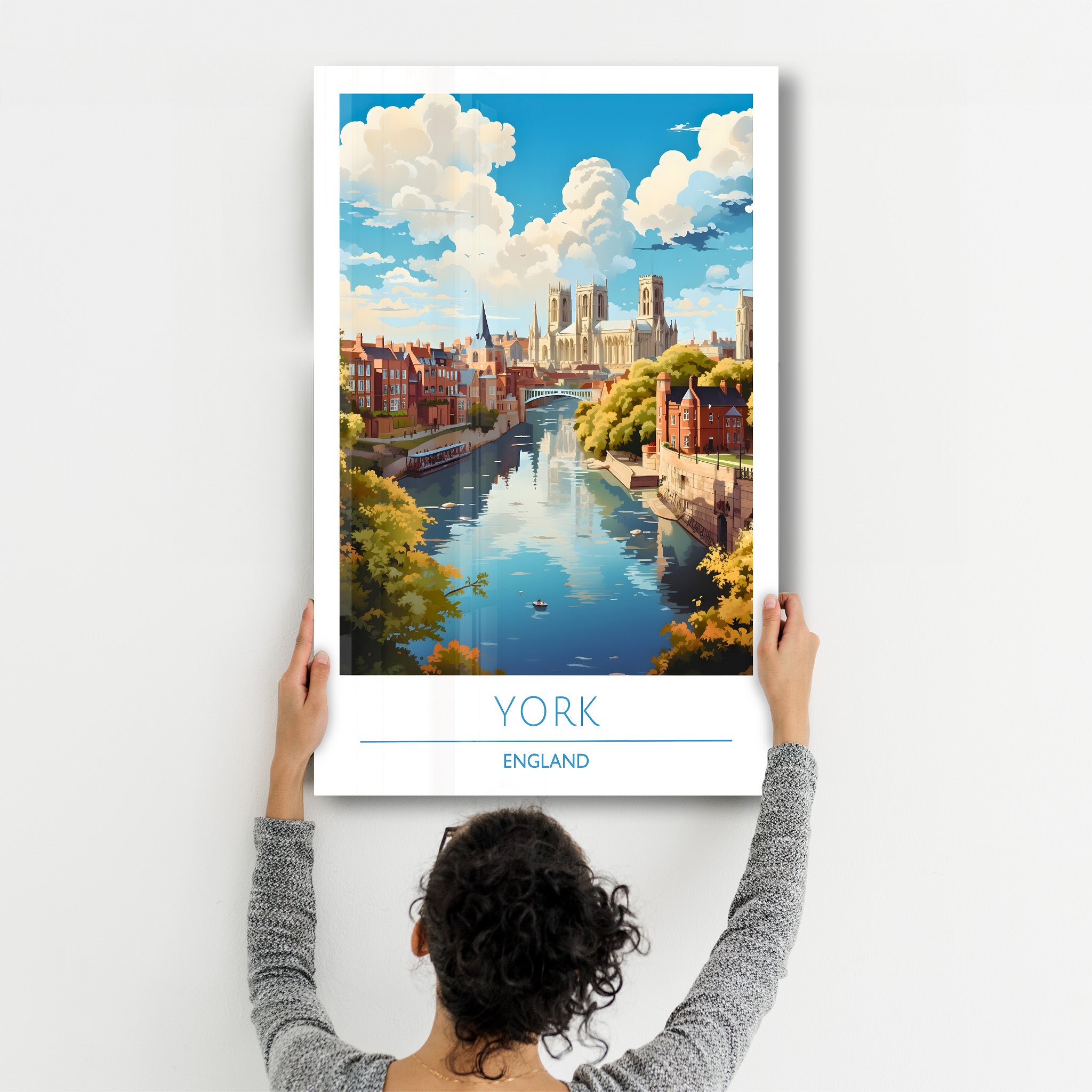 York Angleterre-Affiches de voyage | Art mural en verre