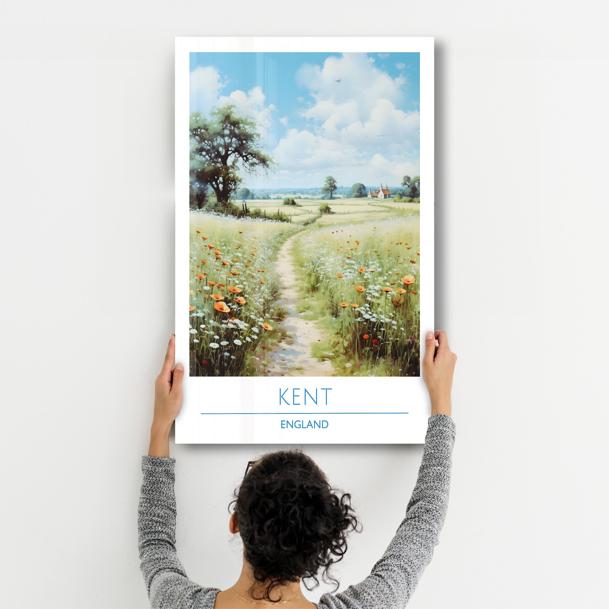 Kent England-Reiseposter | <tc>Glasbild</tc>