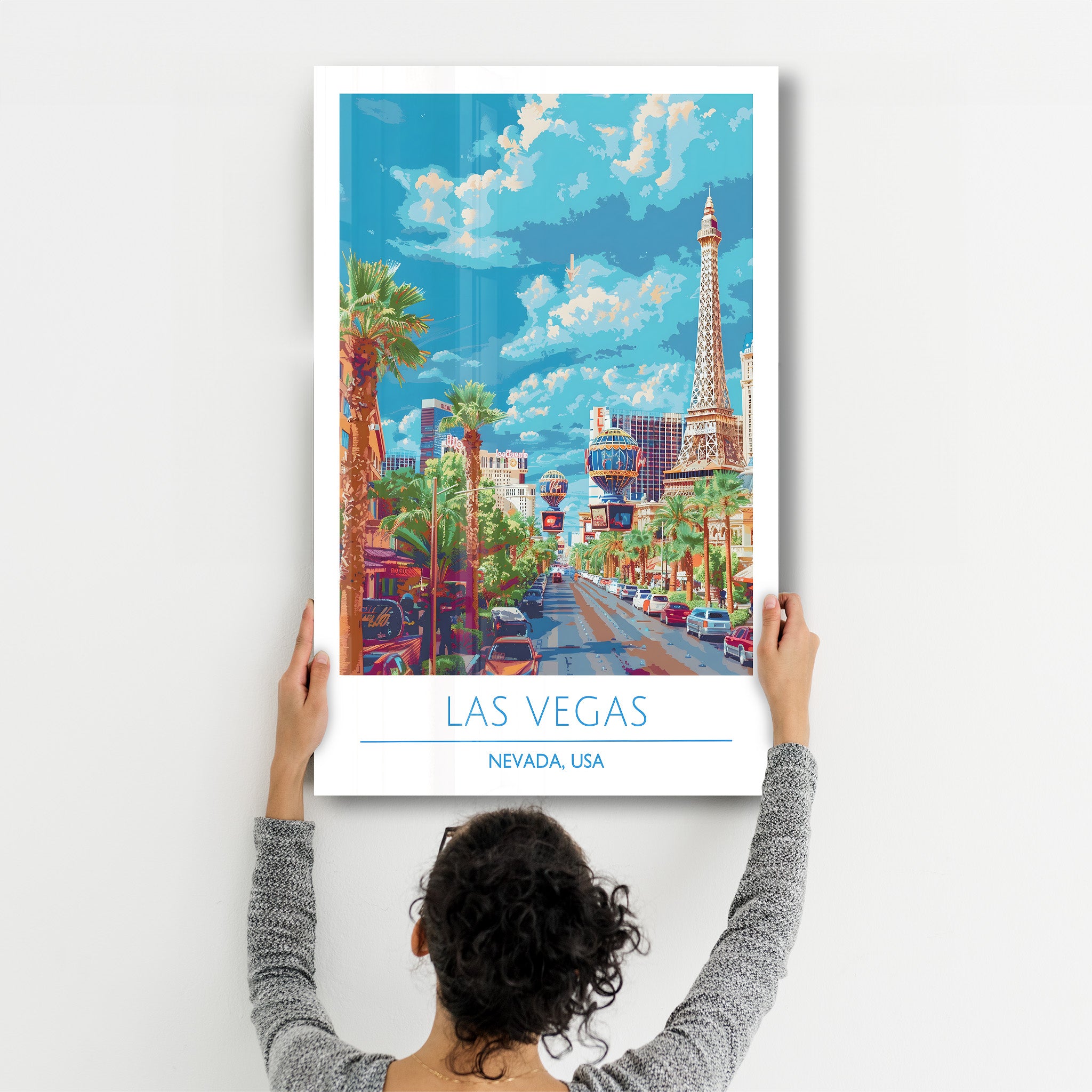 Las Vegas-Nevada USA-Reiseposter | <tc>Glasbild</tc>