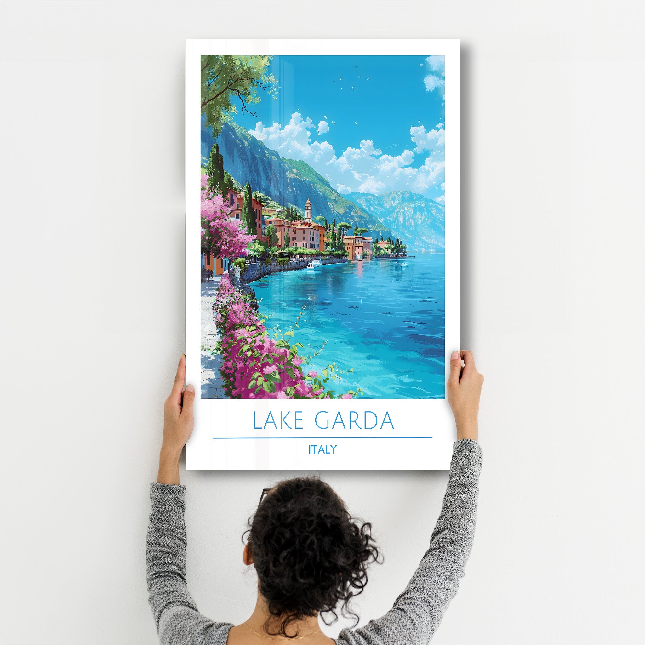 Lake Garda Italy-Travel Posters | Glass Wall Art