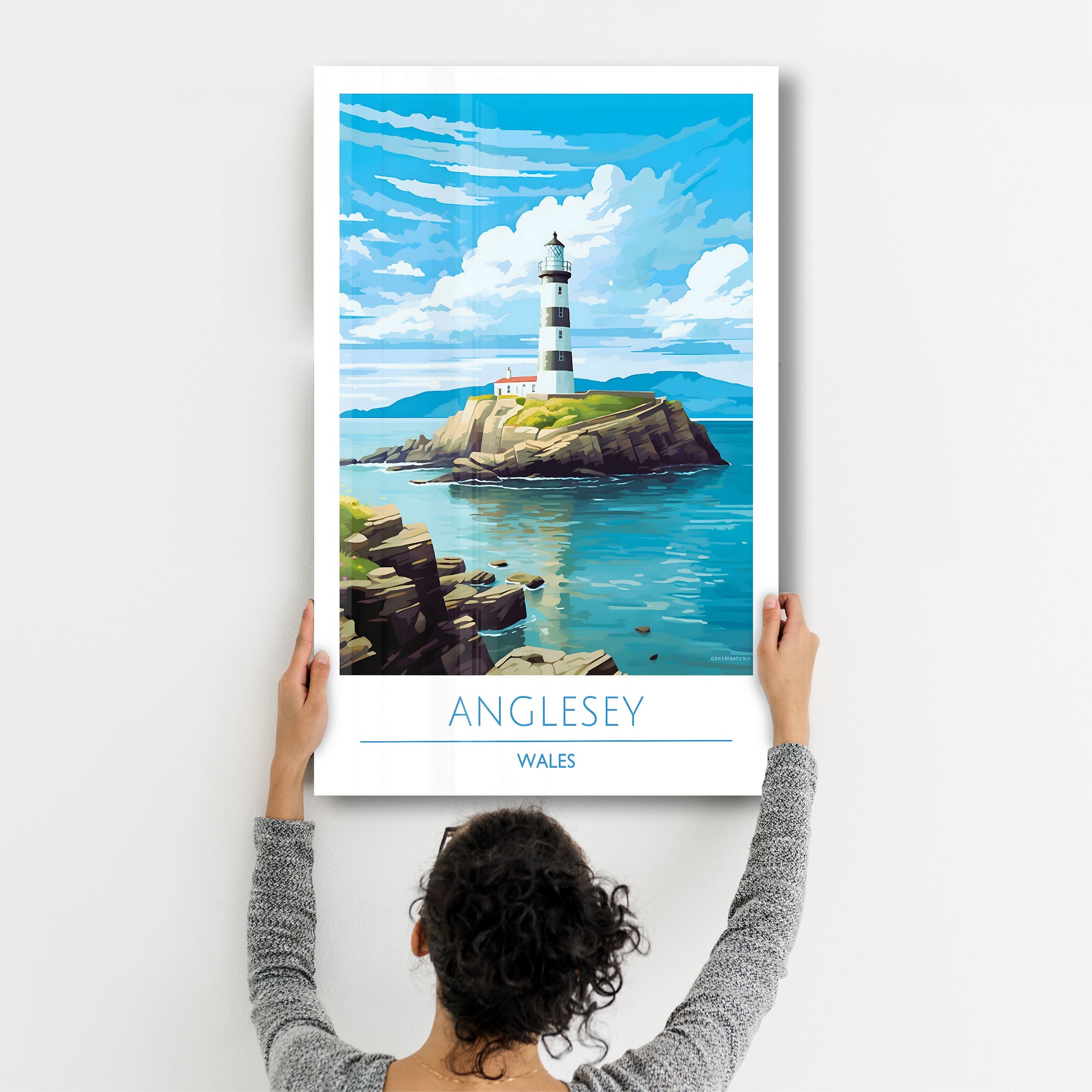 Anglesey Wales-Reiseposter | <tc>Glasbild</tc>