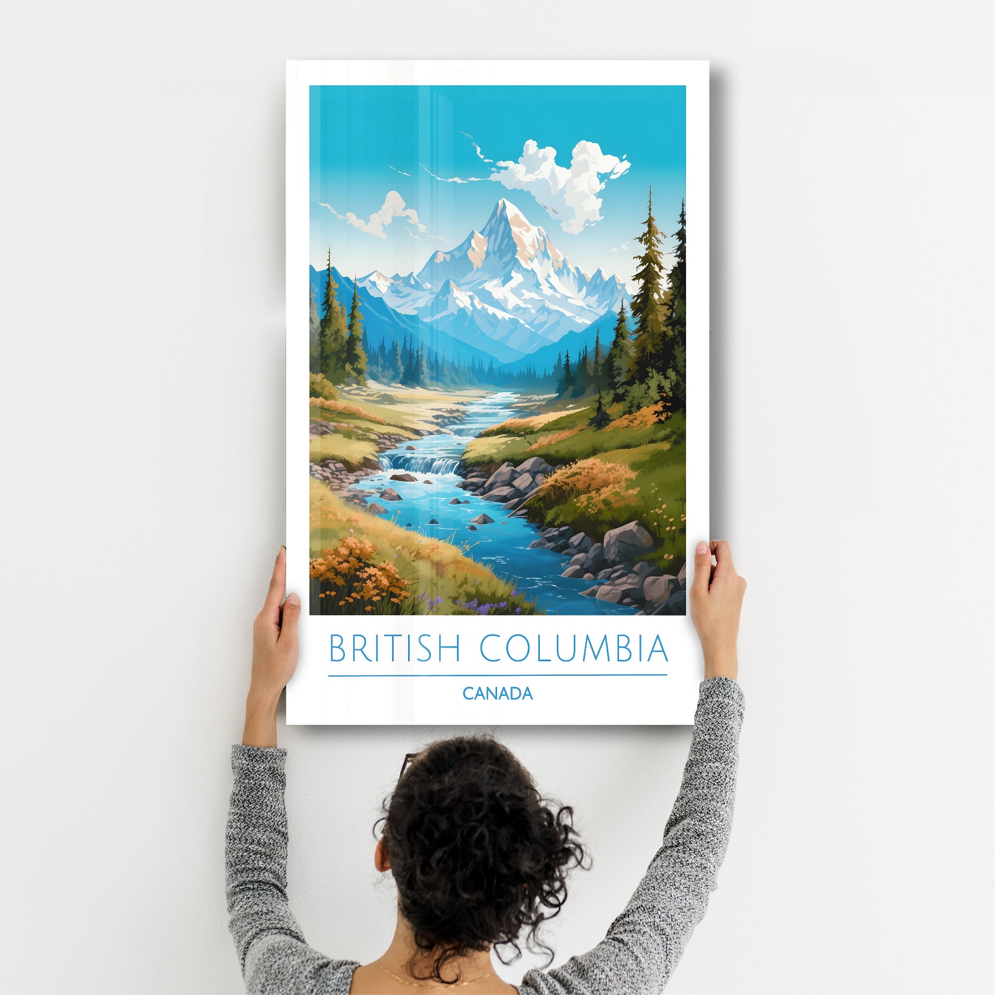 Colombie-Britannique Canada-Affiches de voyage | Art mural en verre