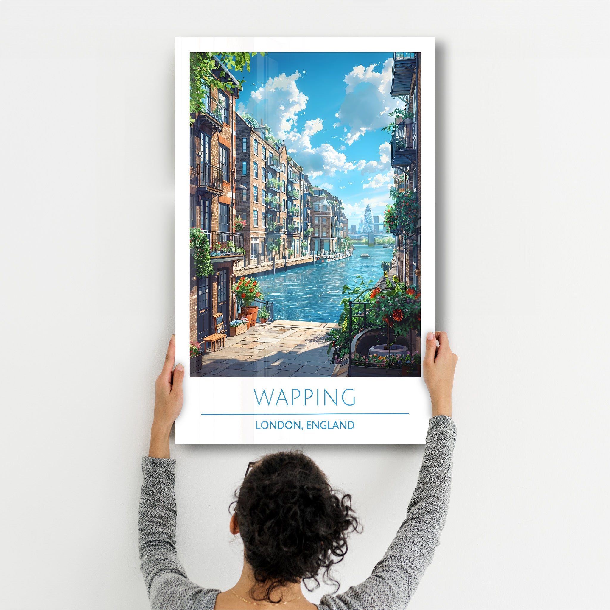 Wapping-Londres Angleterre-Affiches de voyage | Art mural en verre