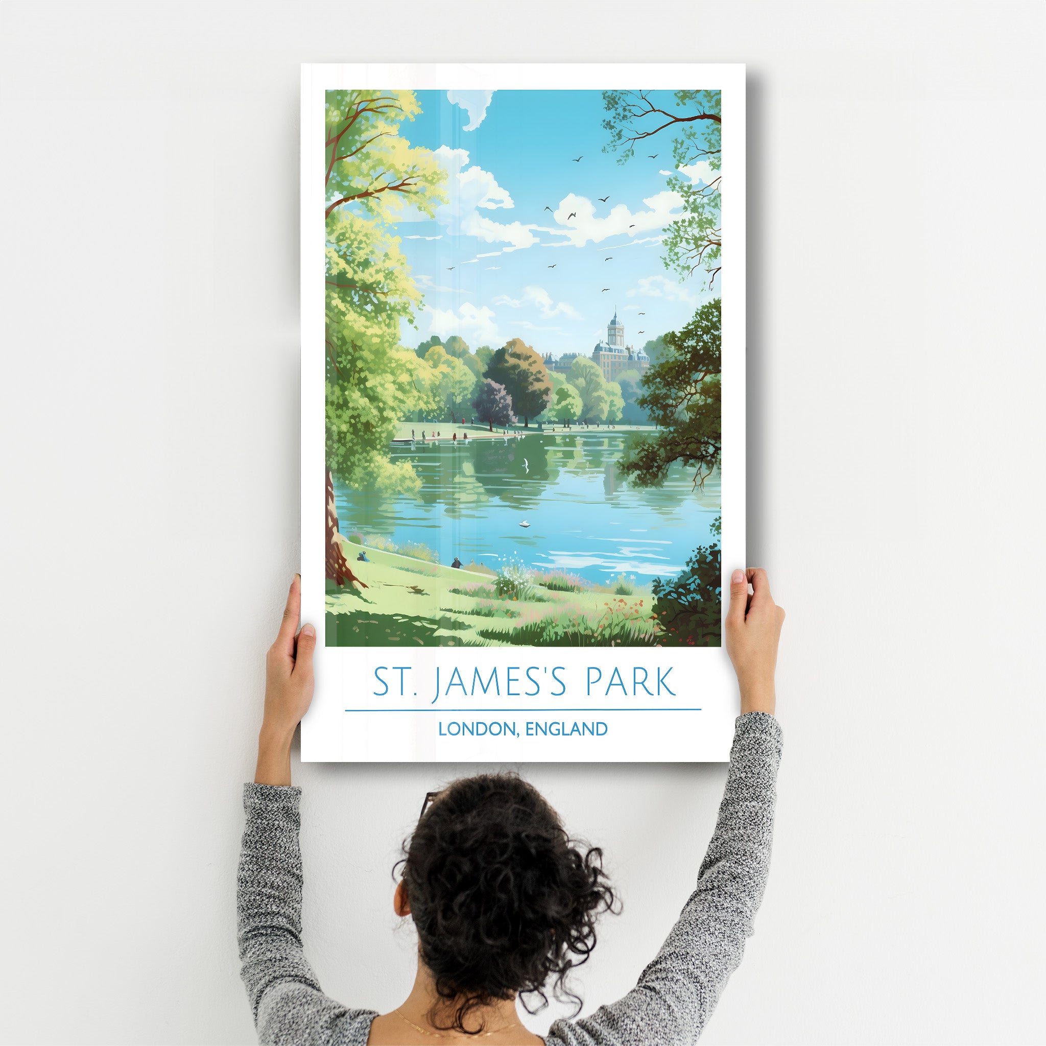 St. James Park- Londres Angleterre-Affiches de voyage | Art mural en verre