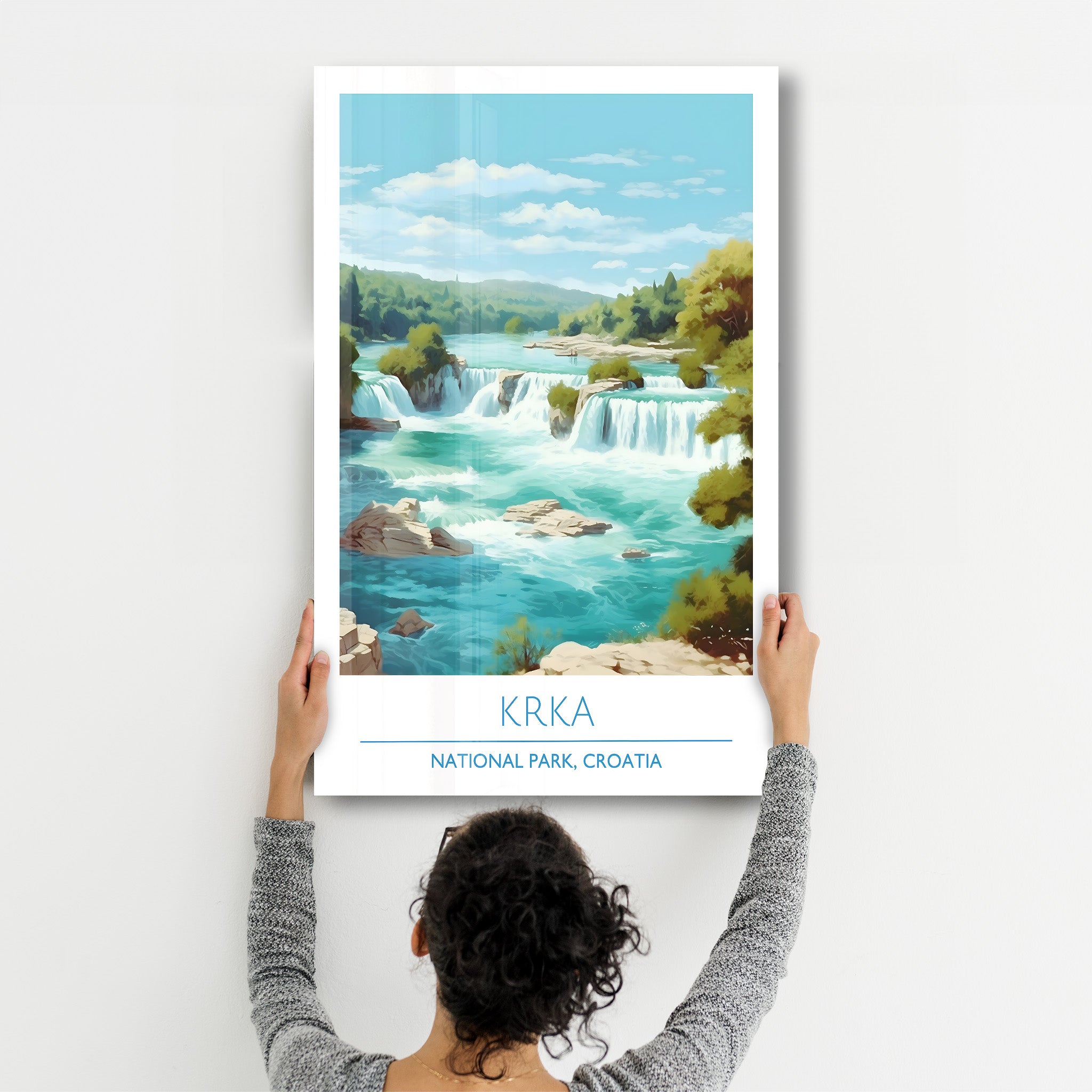 Krka-Nationalpark Kroatien-Reiseposter | <tc>Glasbild</tc>