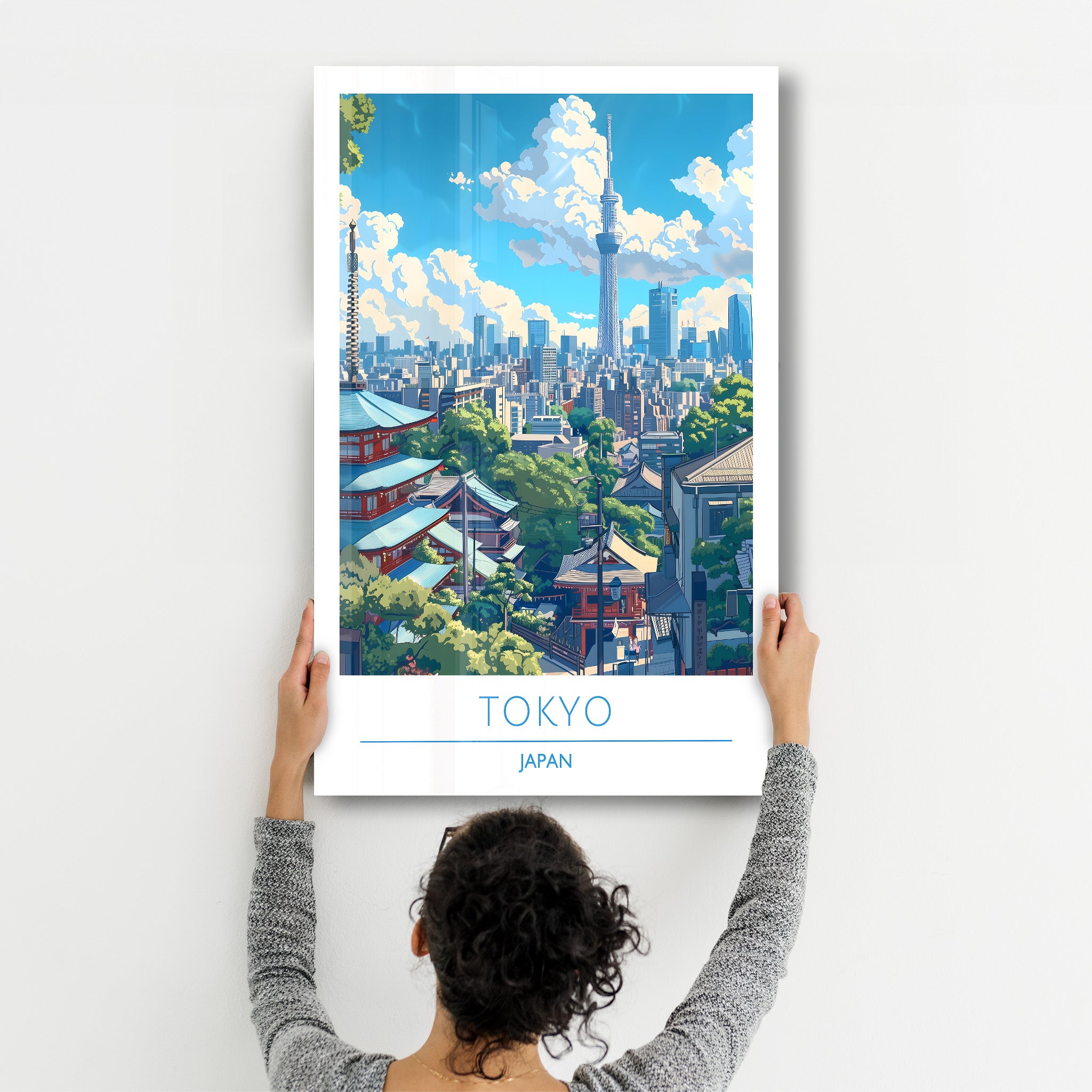 Tokio Japan-Reiseposter | <tc>Glasbild</tc>