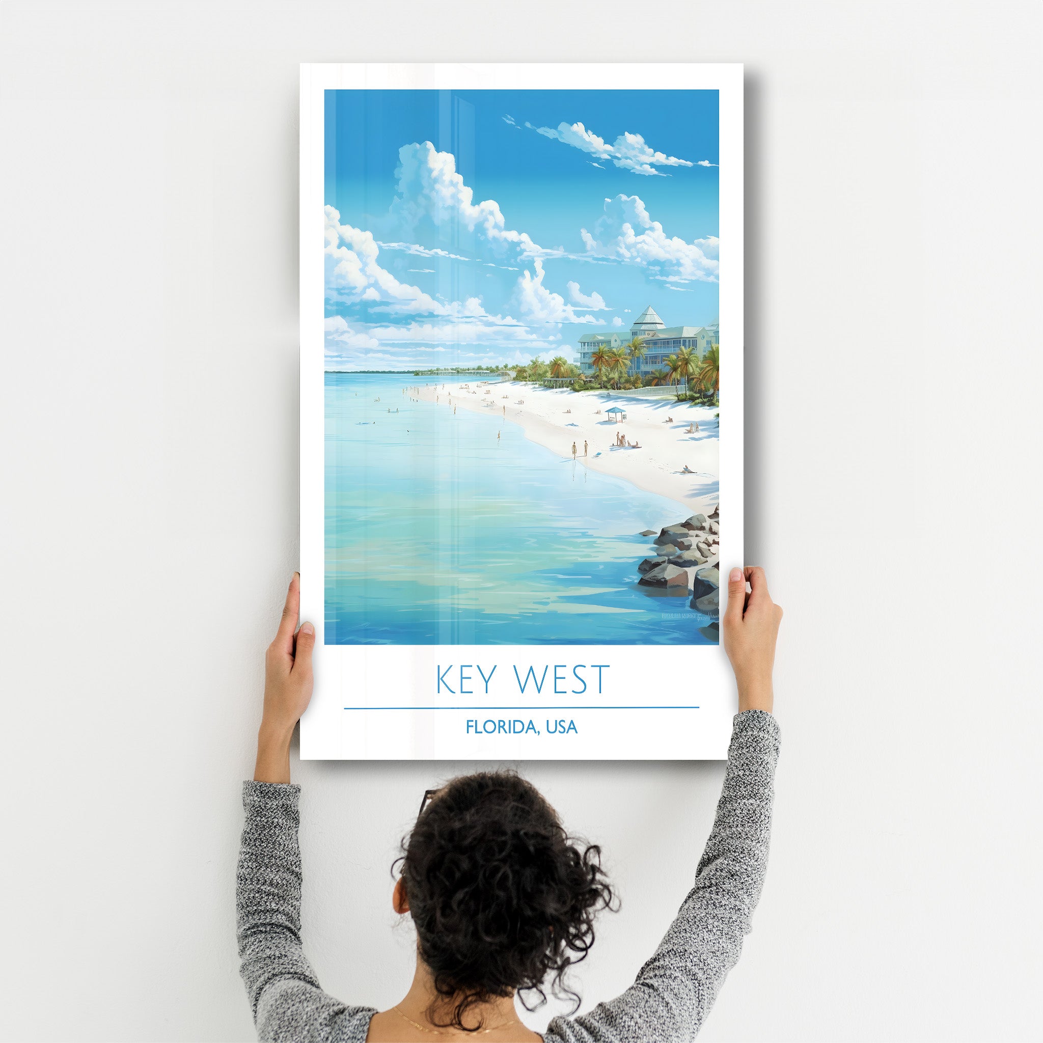 Key West-Florida USA-Reiseposter | <tc>Glasbild</tc>