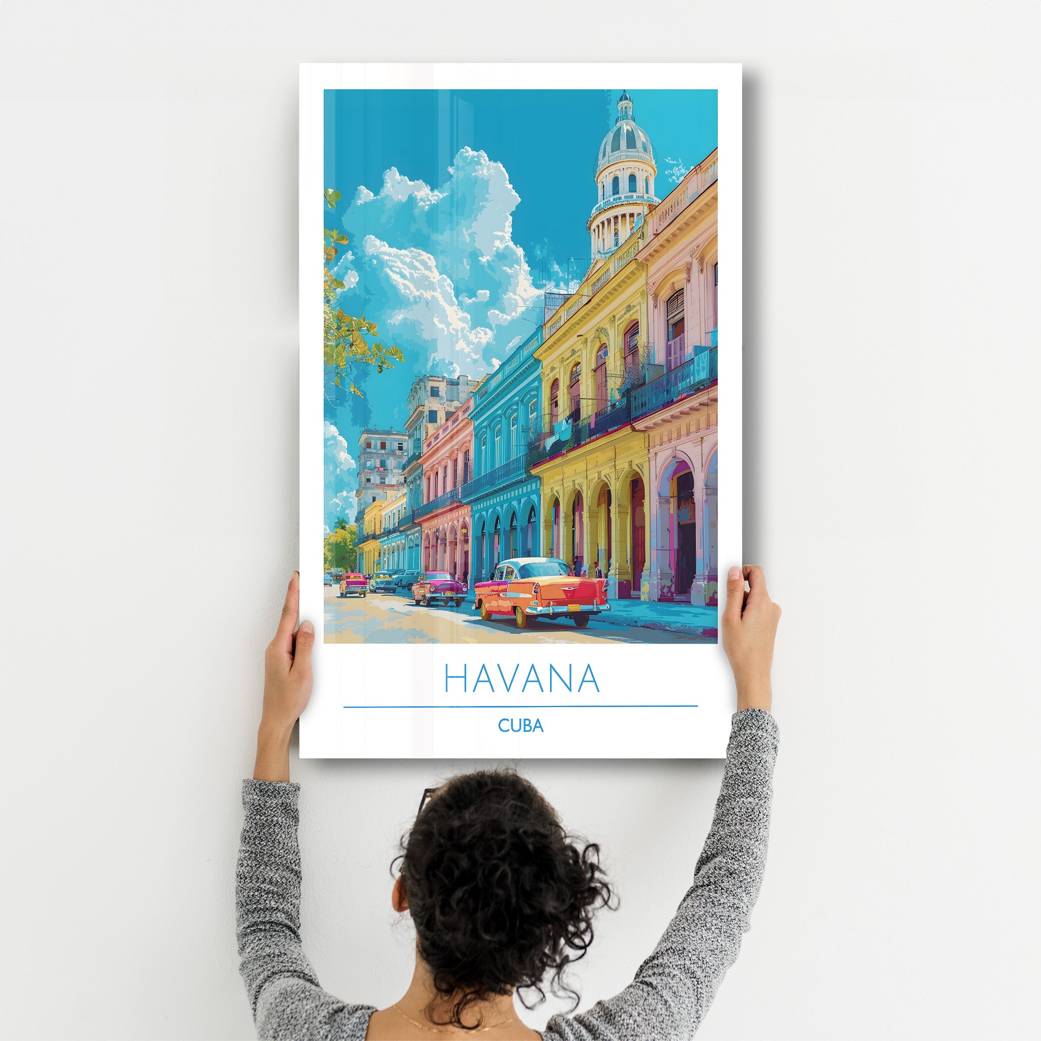 Havanna Kuba-Reiseposter | <tc>Glasbild</tc>