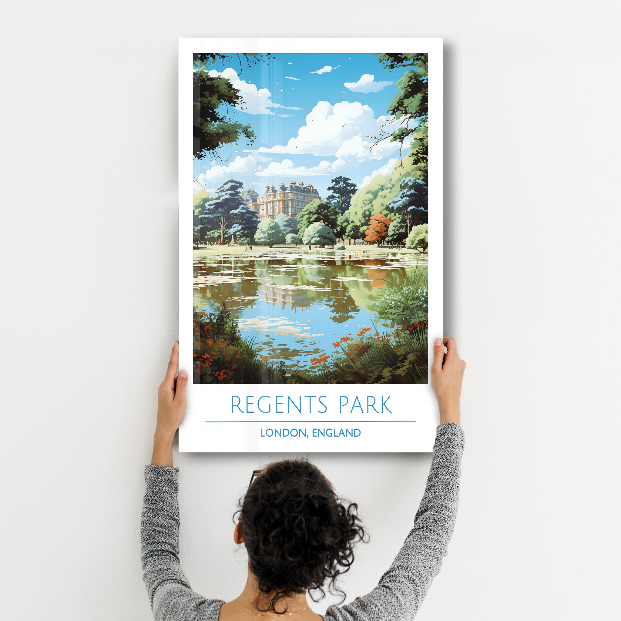 Regents Park-London England-Travel Posters | Glass Wall Art