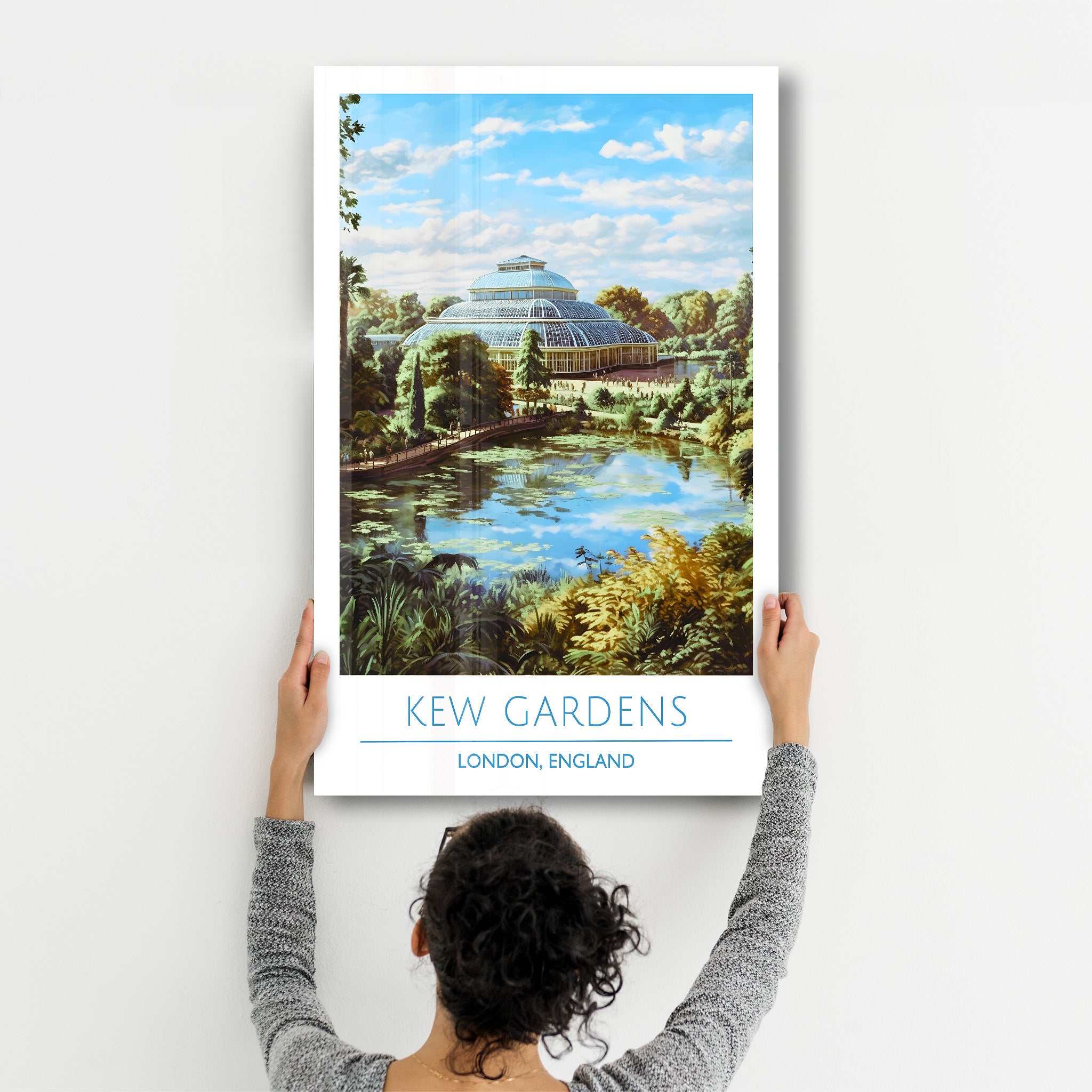 Kew Gardens-London England-Reiseposter | <tc>Glasbild</tc>