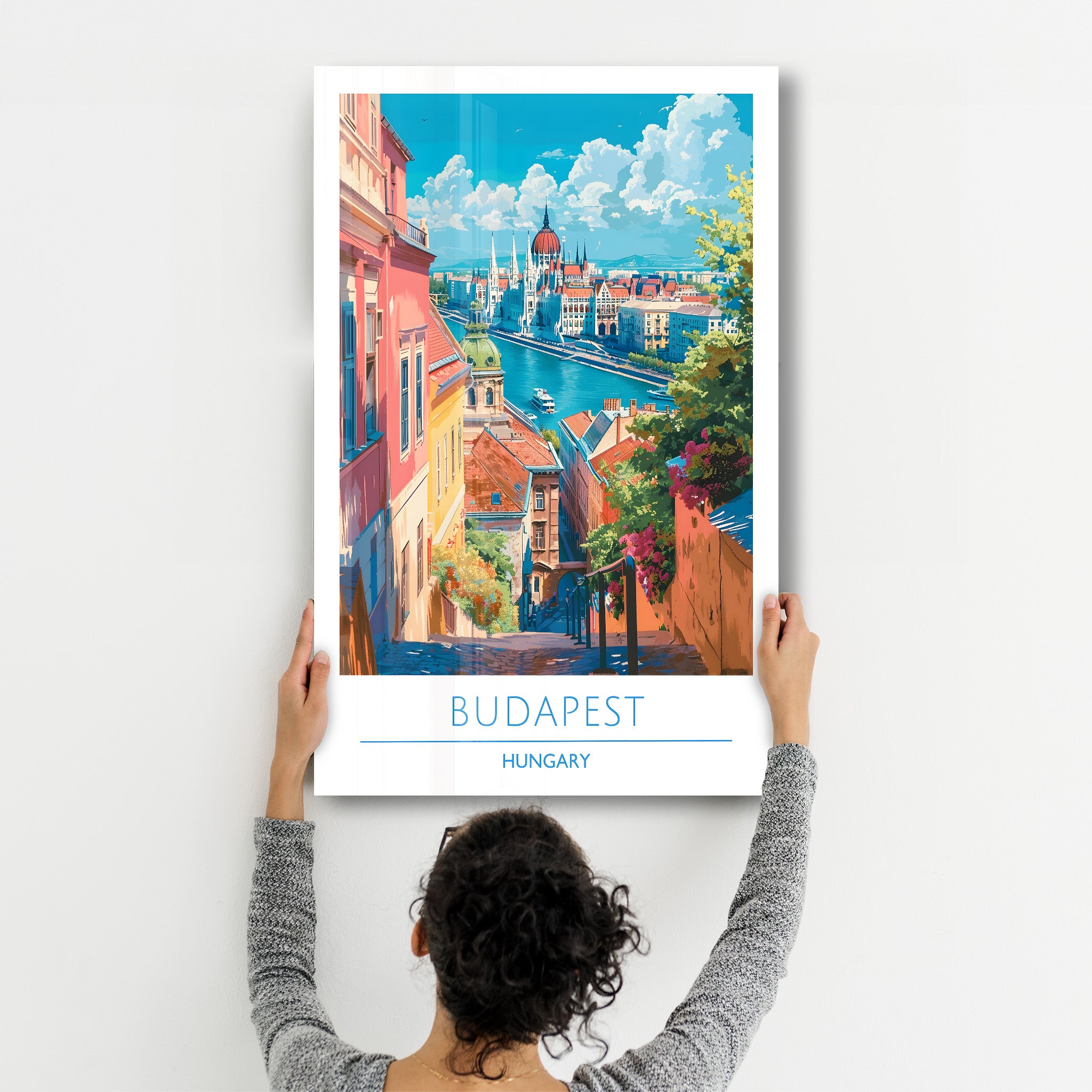 Budapest Ungarn-Reiseposter | <tc>Glasbild</tc>