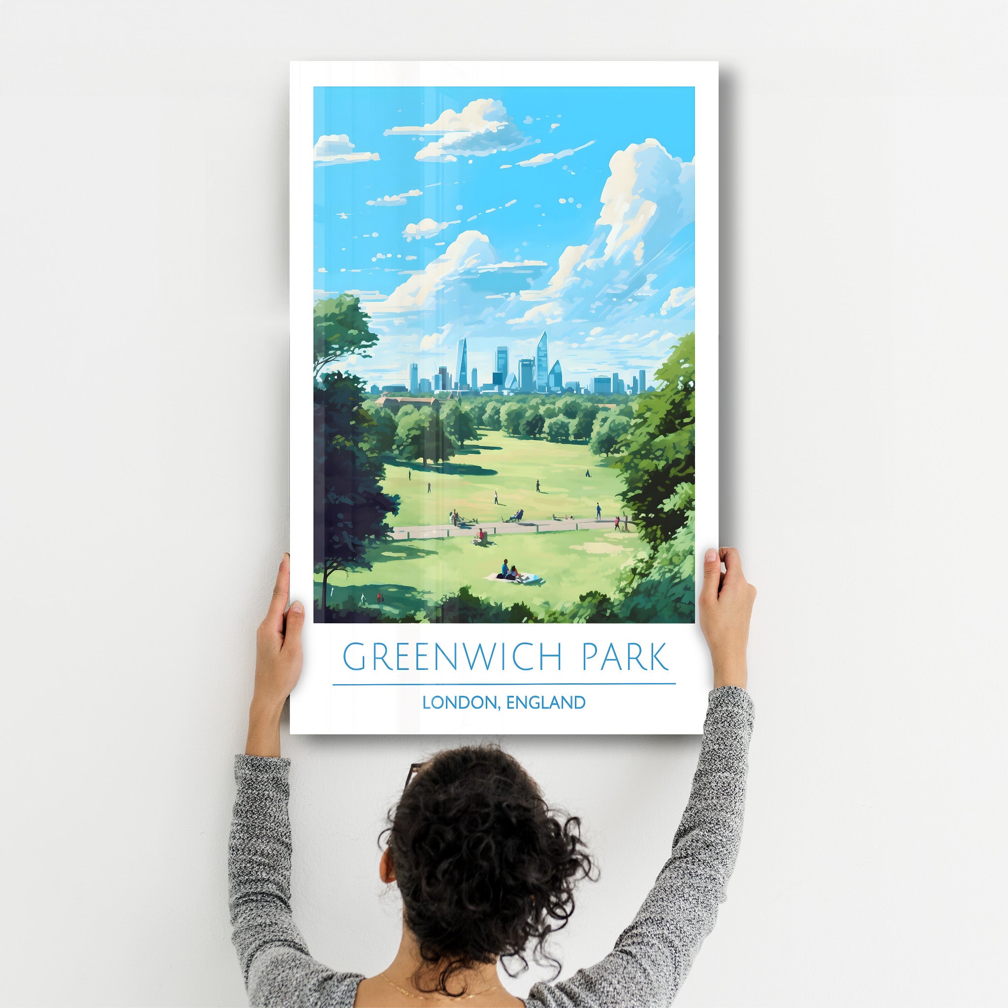 Greenwich Park-London England-Reiseposter | <tc>Glasbild</tc>