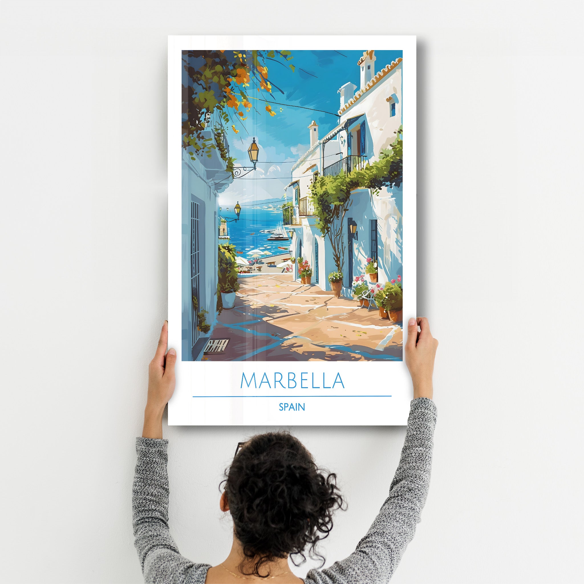 Marbella Spanien-Reiseposter | <tc>Glasbild</tc>