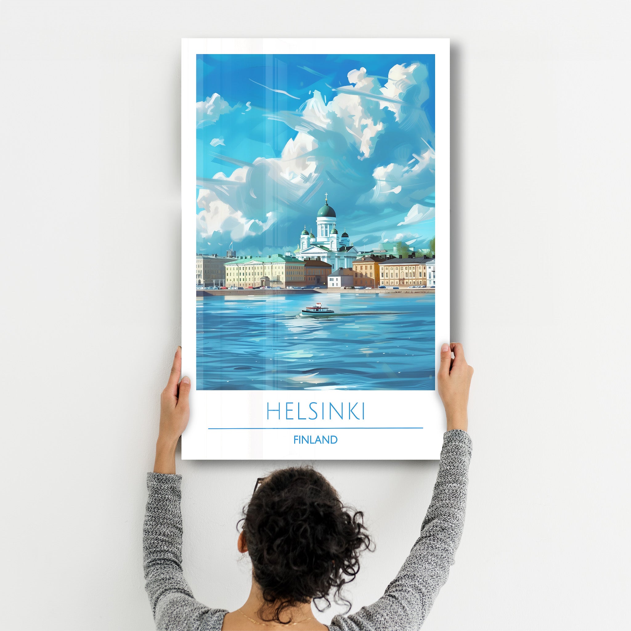 Helsinki Finland-Travel Posters | Glass Wall Art