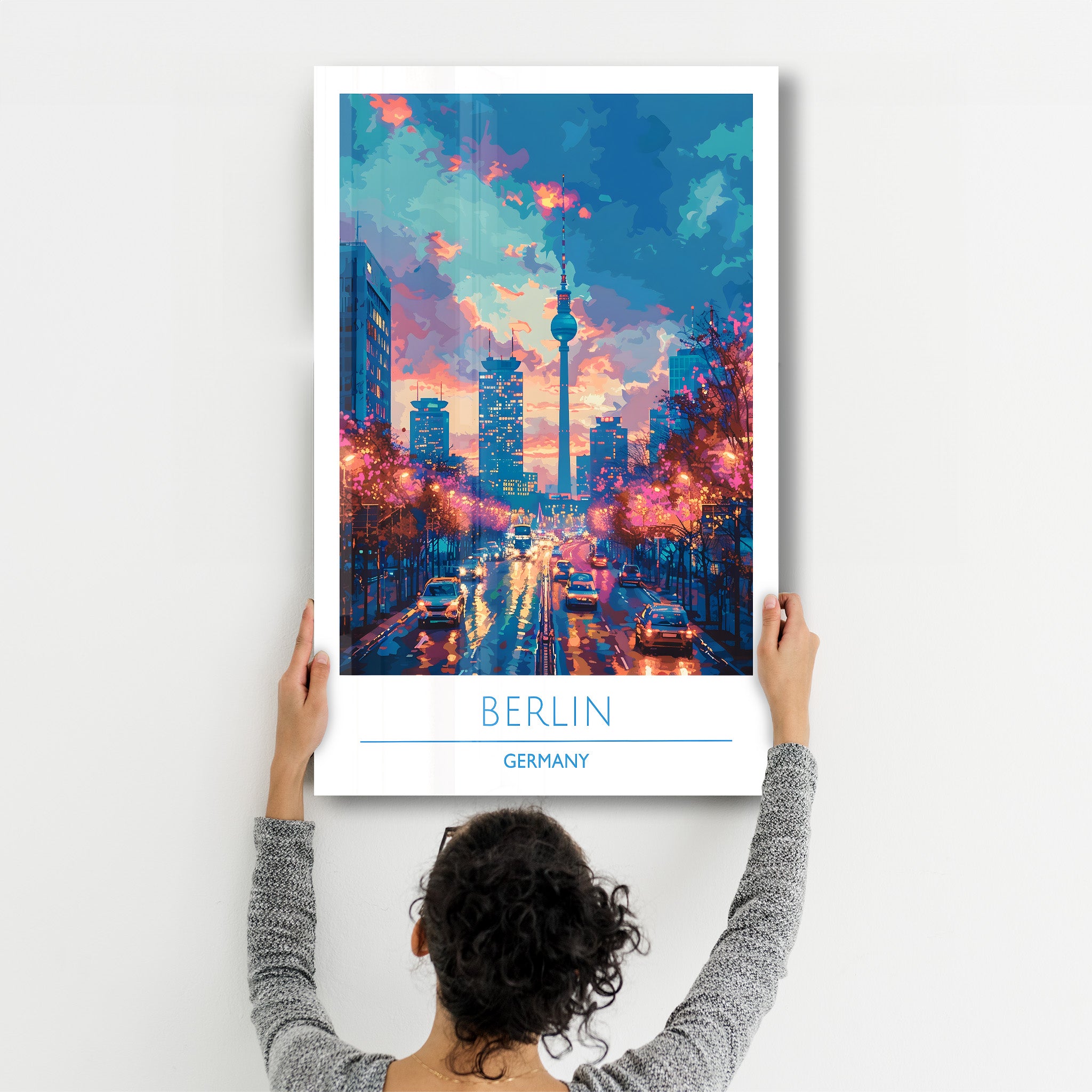 Berlin Deutschland-Reiseposter | <tc>Glasbild</tc>