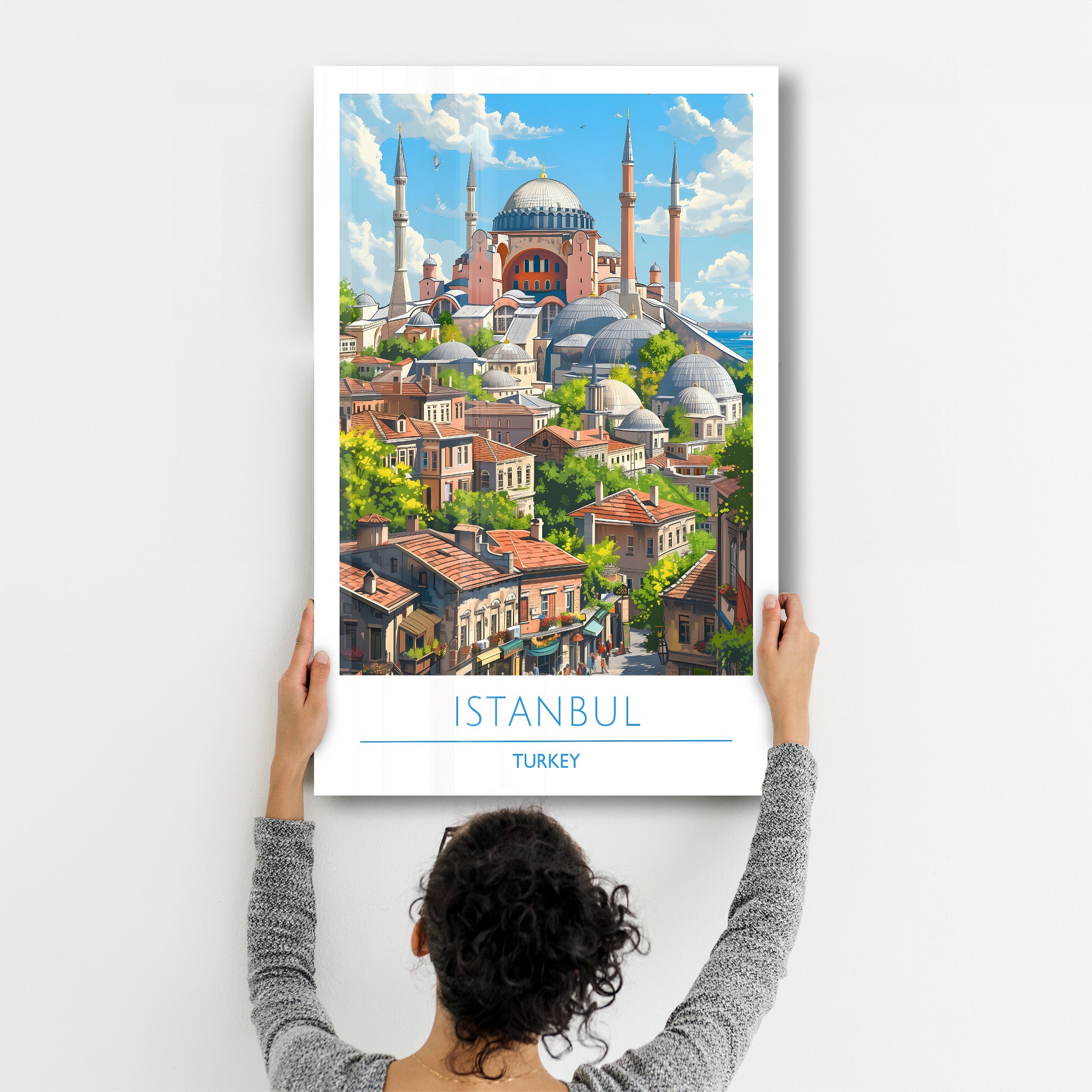 Istanbul Türkei-Reiseposter | <tc>Glasbild</tc>