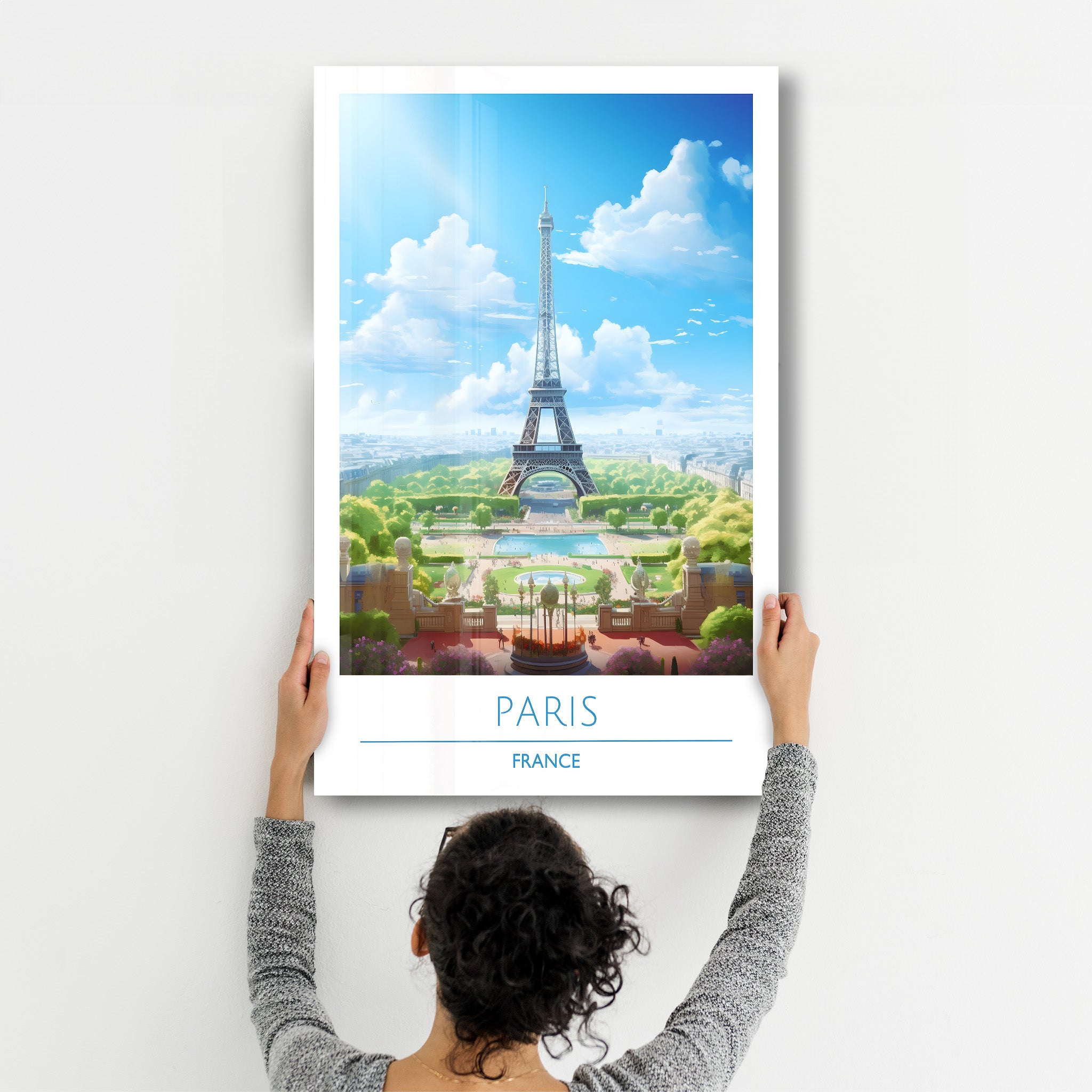 Paris Frankreich-Reiseposter | <tc>Glasbild</tc>