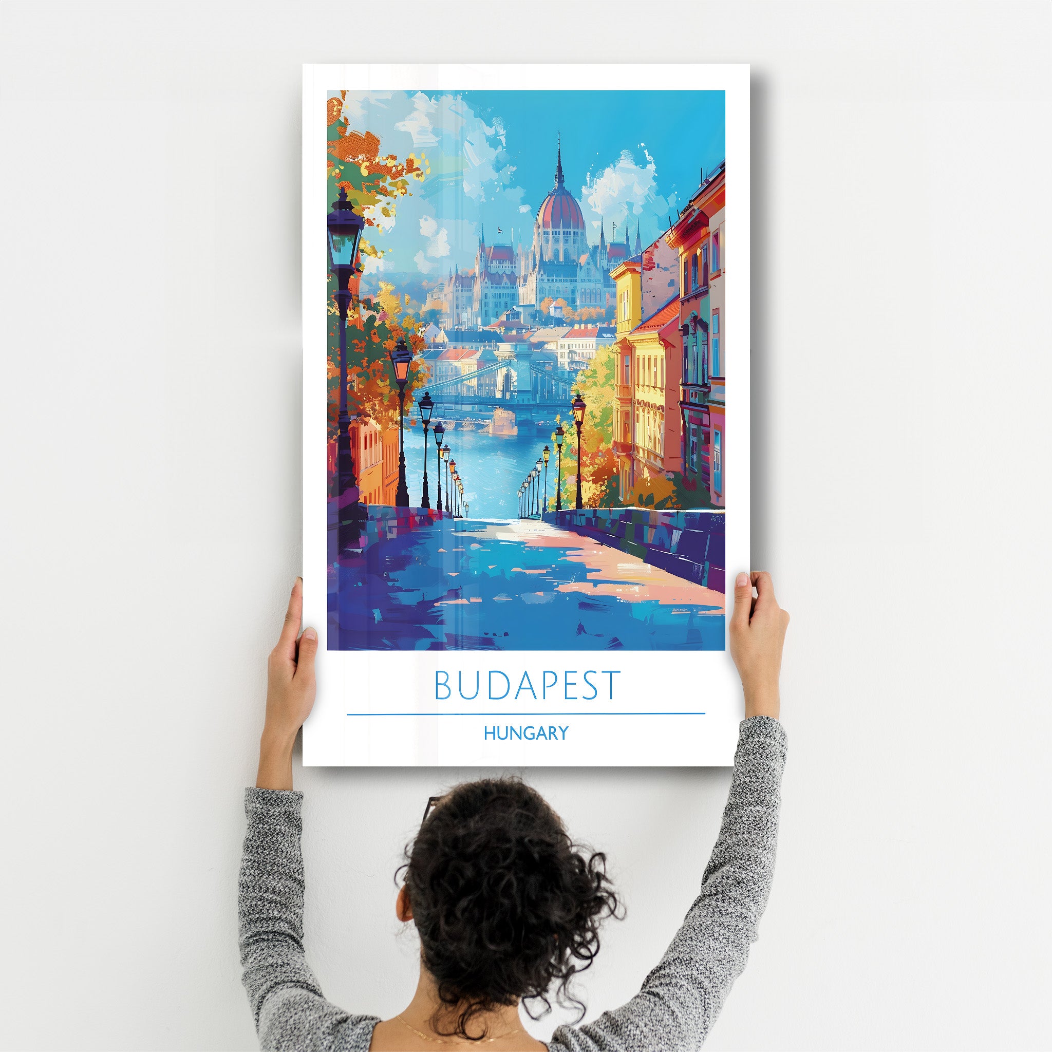 Budapest Hungary-Travel Posters | Glass Wall Art