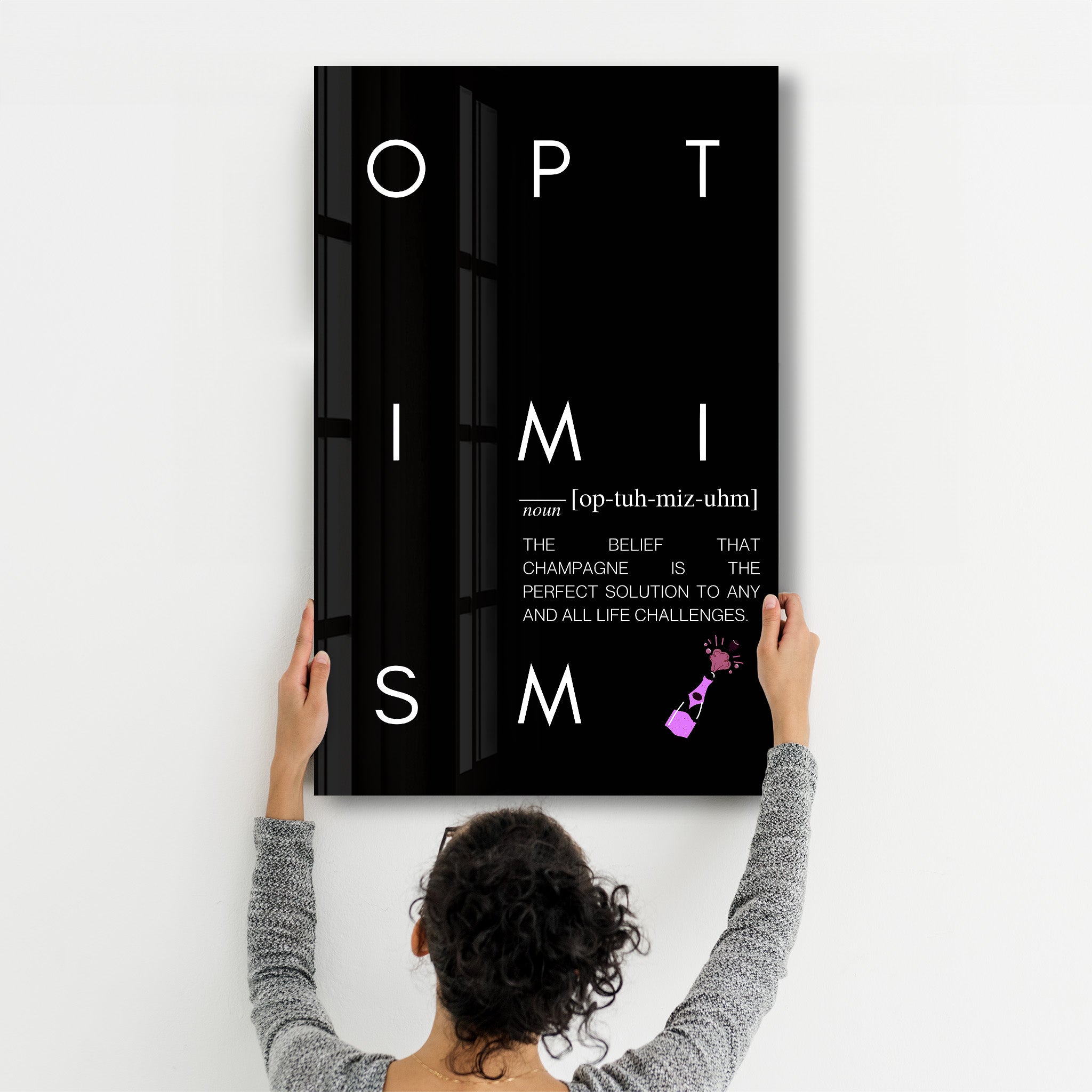 Optimismus - <tc>Glasbild</tc>