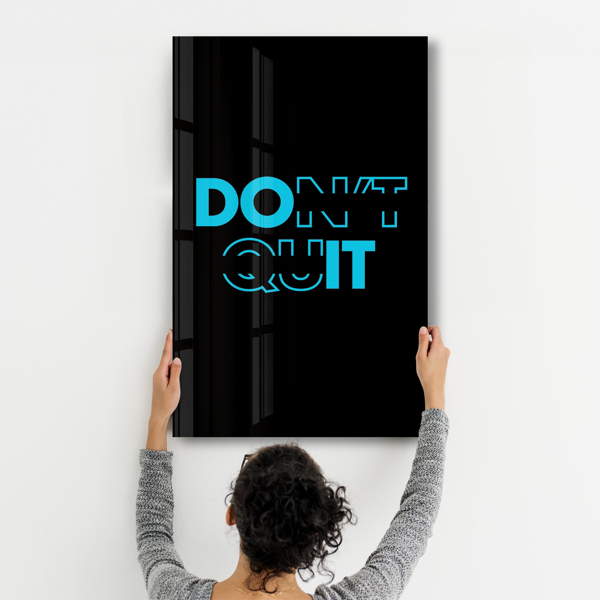 Don't Quit and Do It V2 | Motivational Glass Wall Art