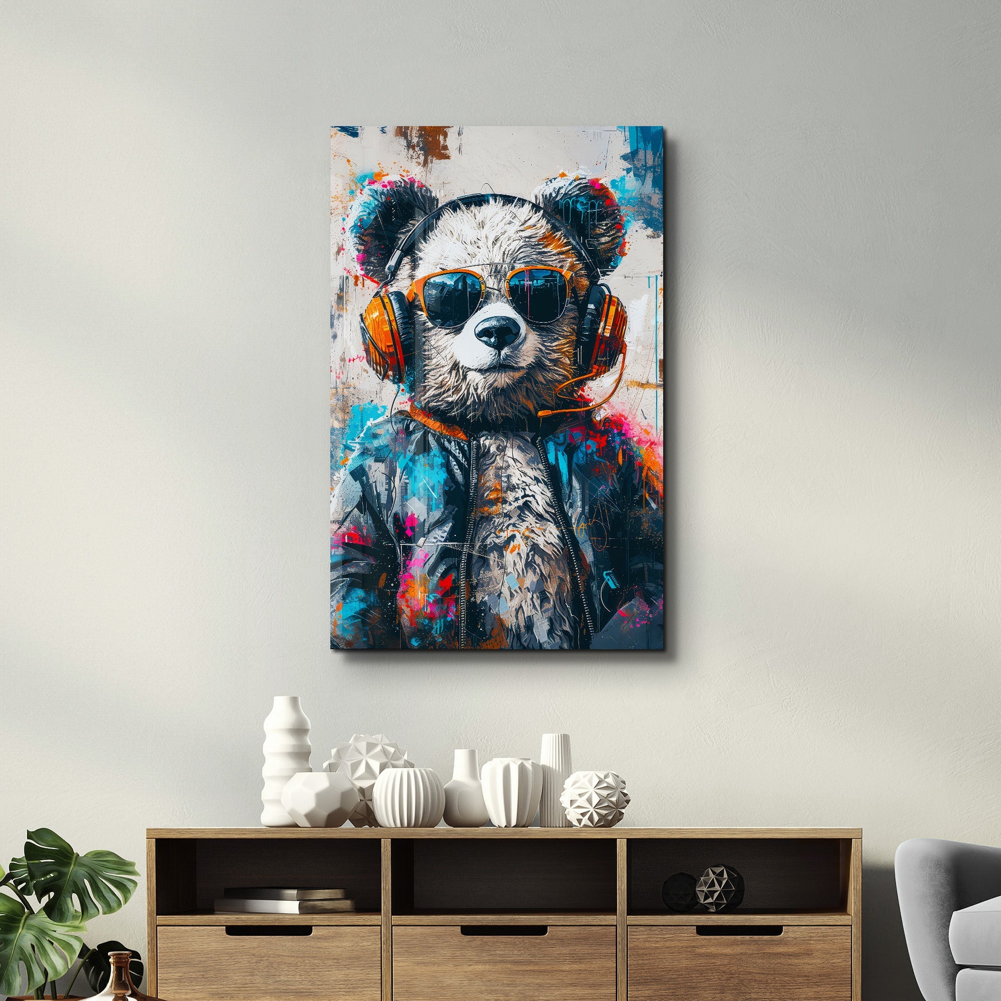 Panda・Art mural en verre de la collection Designers