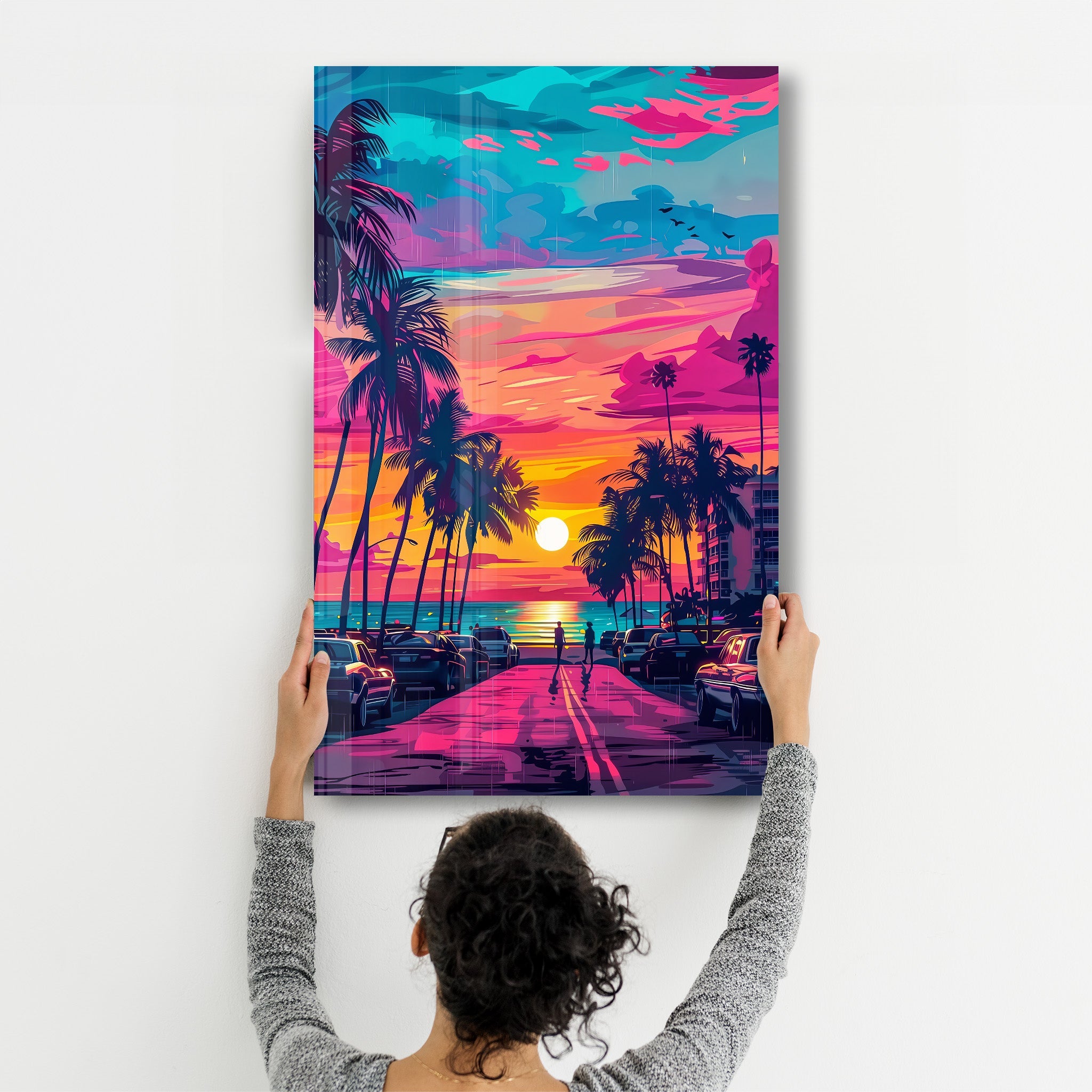 MiaMi Sonnenuntergang | Designer-Kollektion <tc>Glasbild</tc>