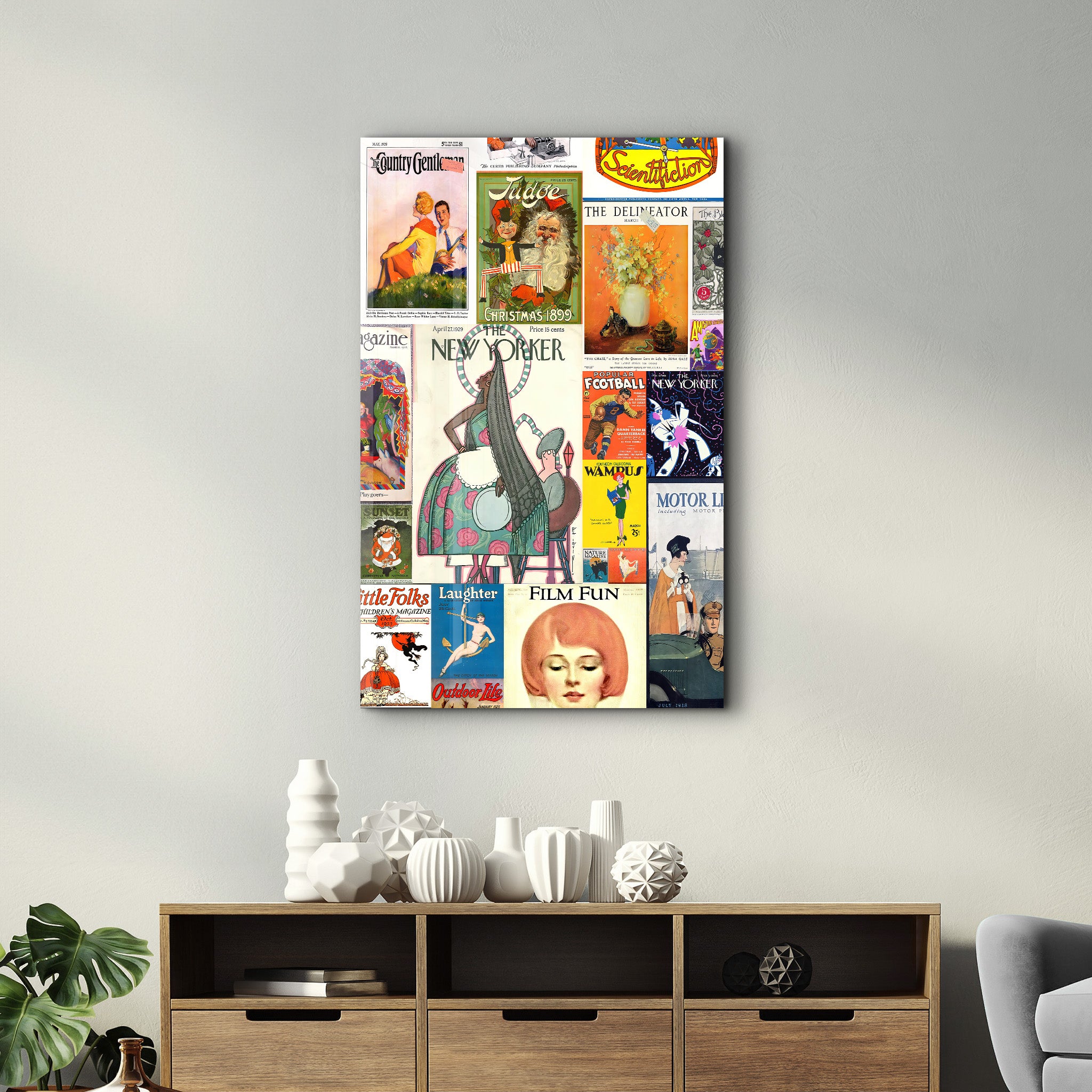 Retro Magazine Covers-5 - Glass Wall Art