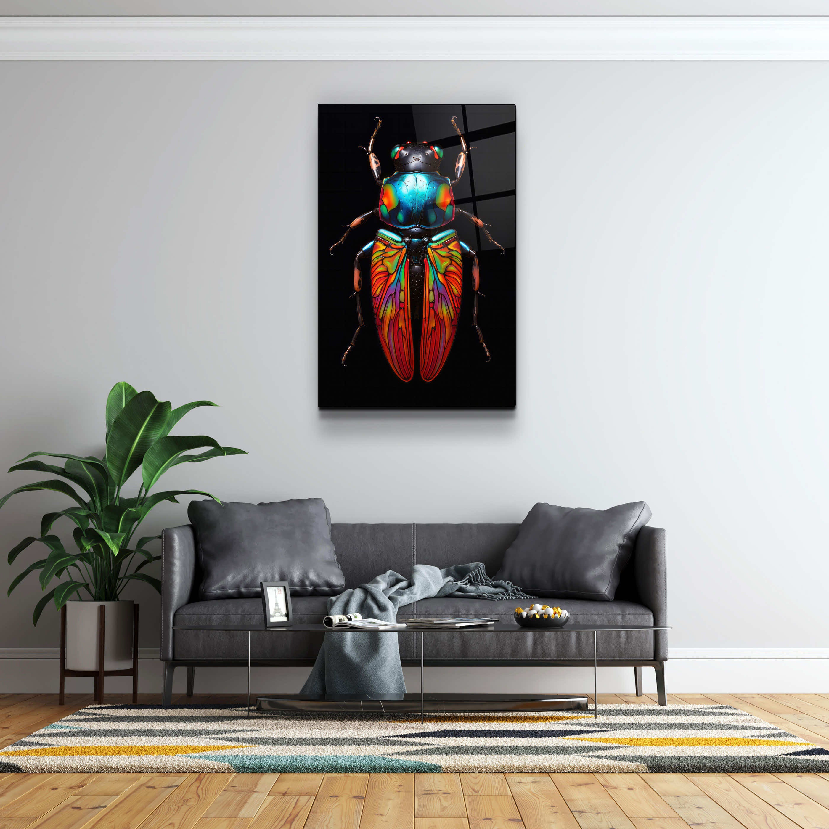 ・"Mystic Bug"・Designers Collection Glass Wall Art