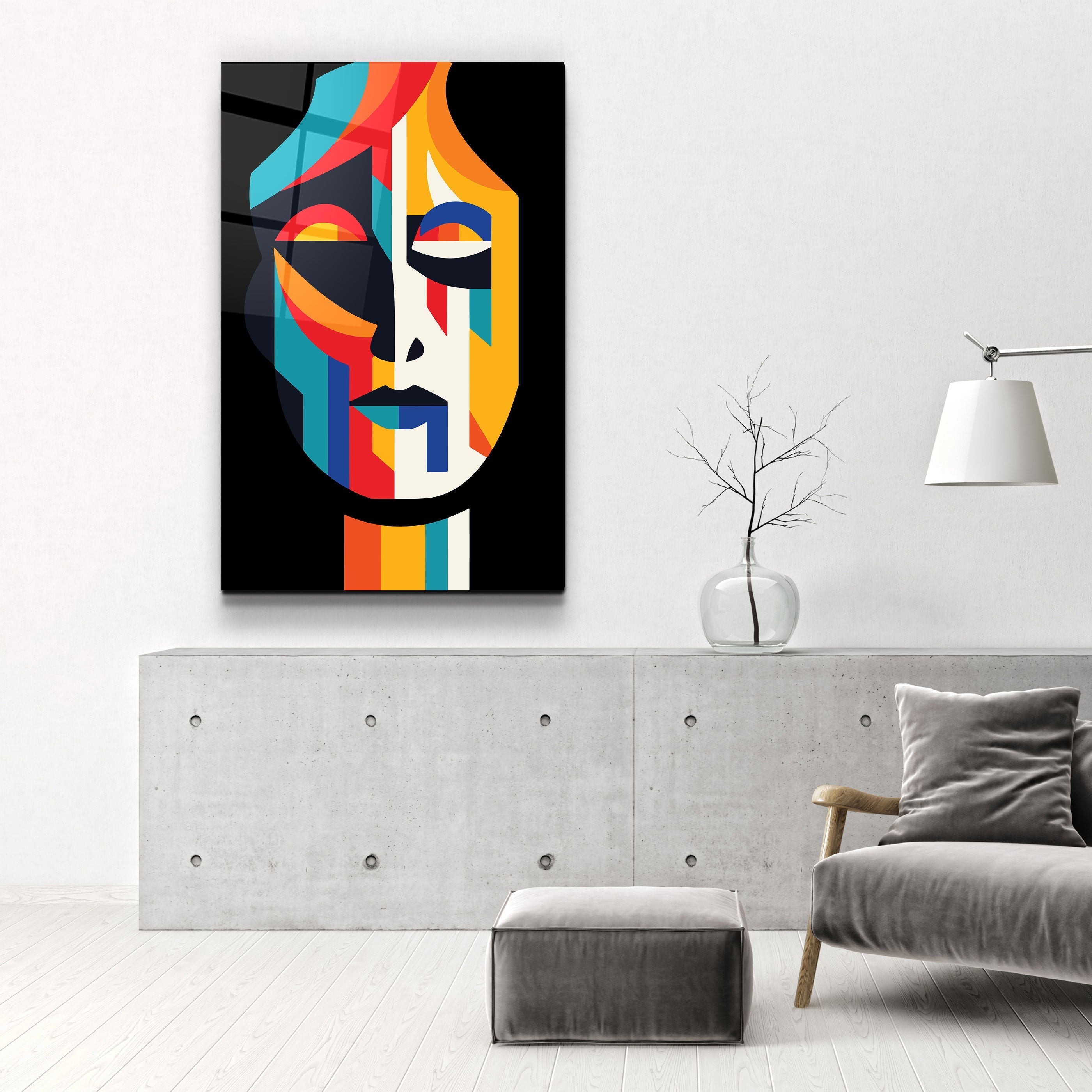 ・"The Face - Bauhaus"・Designer's Collection Glass Wall Art