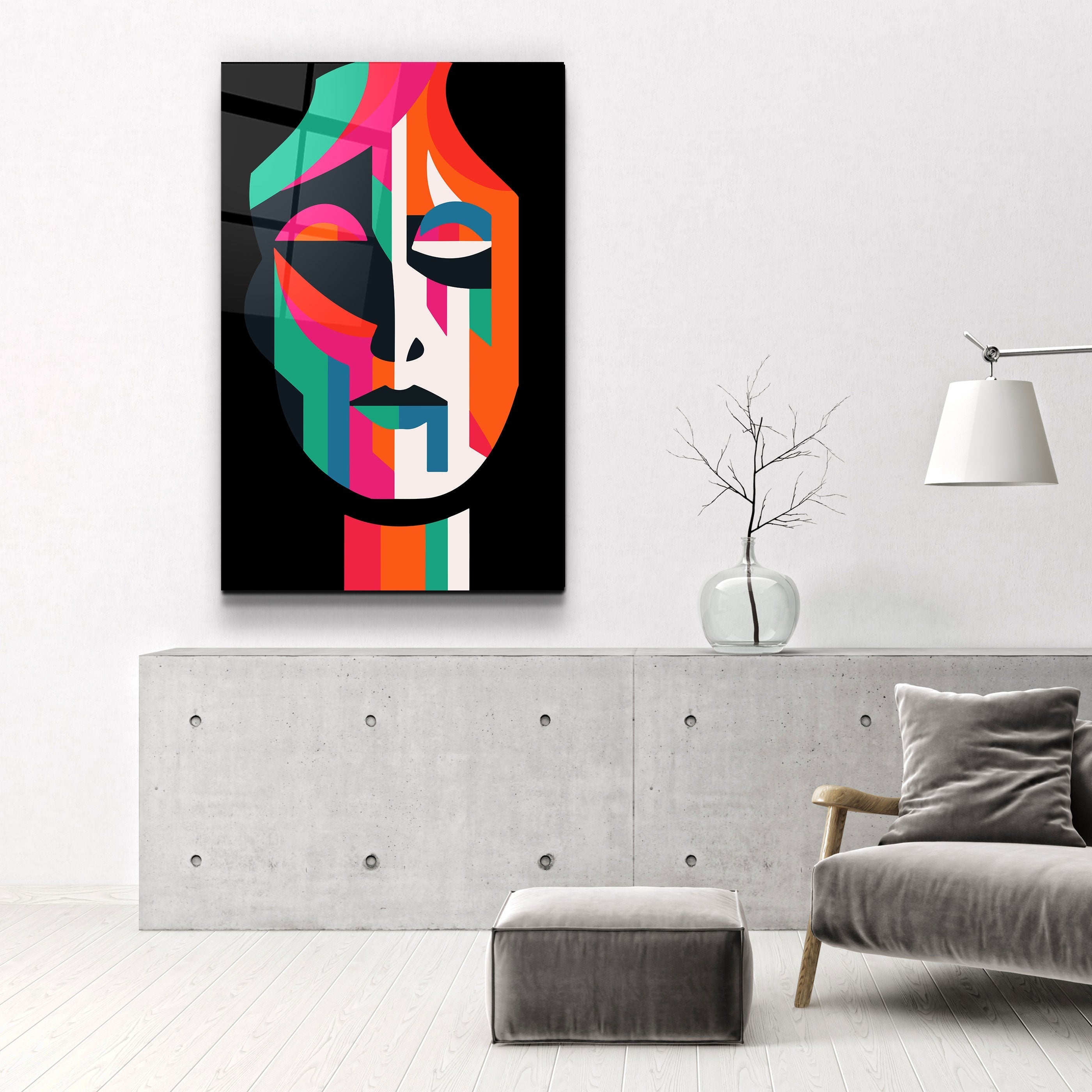 ・"The Face - Bauhaus"・Designer's Collection Glass Wall Art