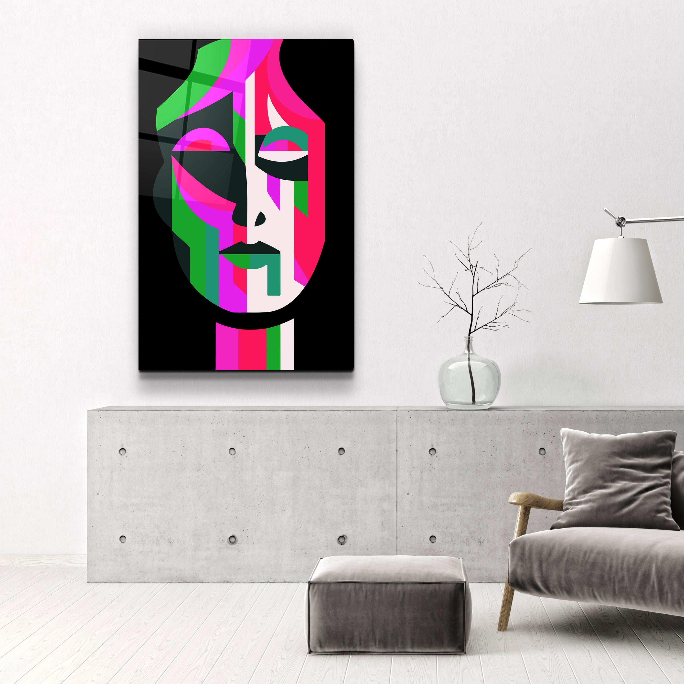 ・"The Face - Bauhaus"・Designer's Collection Glass Wall Art