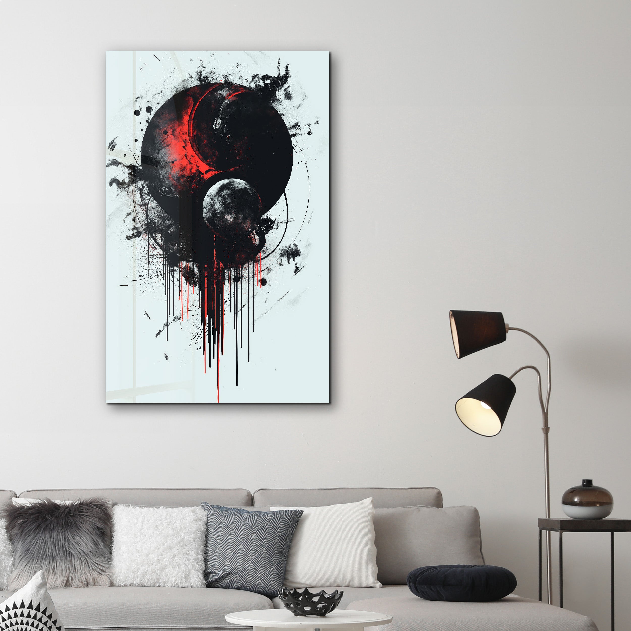 Bleeding Planets – Designer-Kollektion <tc>Glasbild</tc>