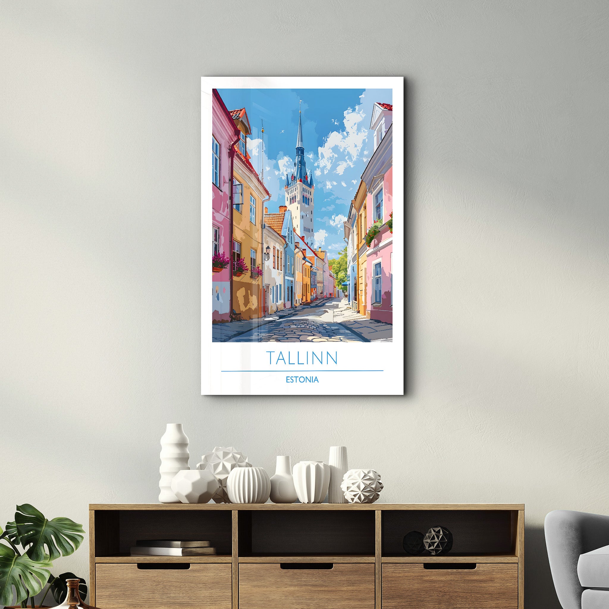 Tallinn Estland-Reiseposter | <tc>Glasbild</tc>