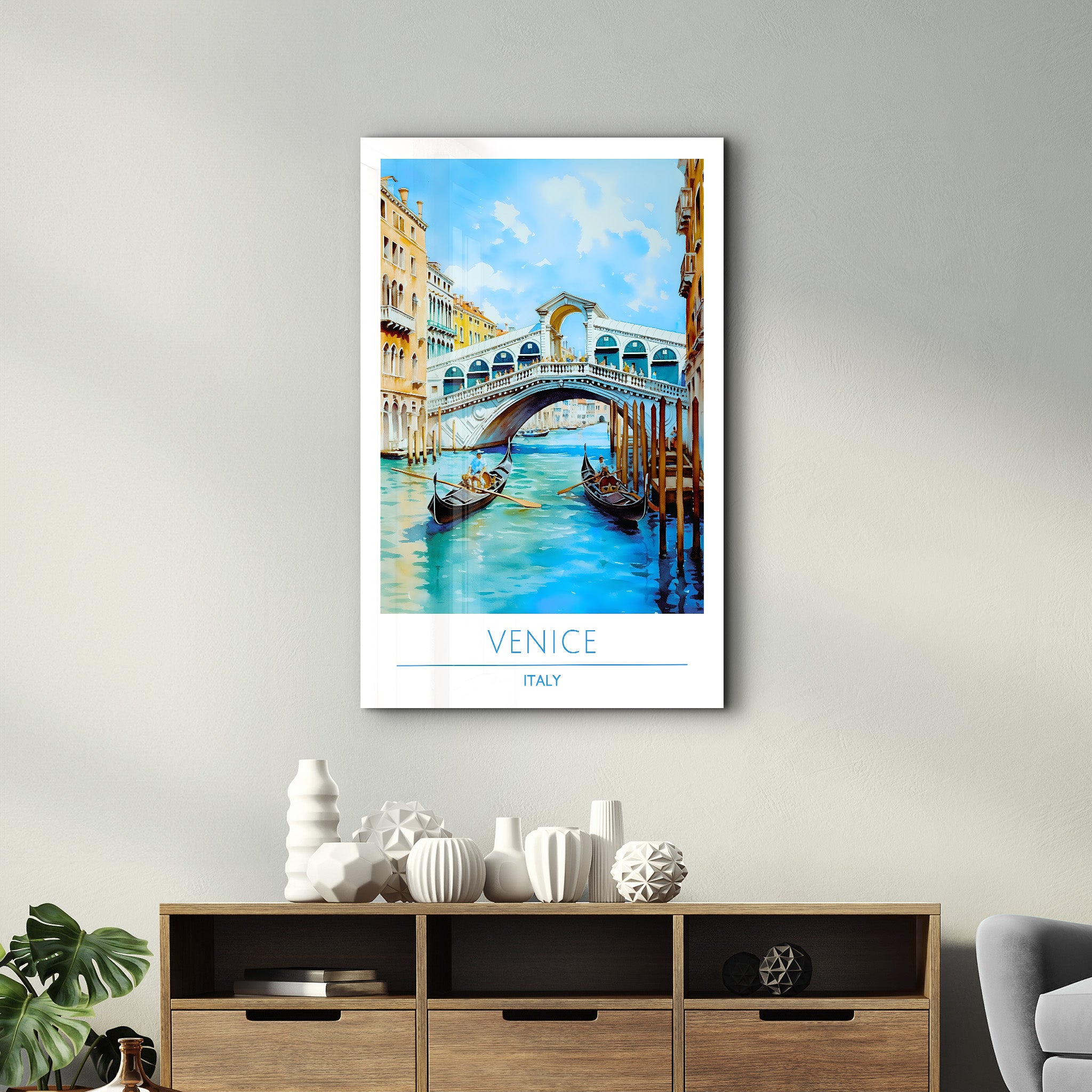 Venise Italie-Affiches de voyage | Art mural en verre