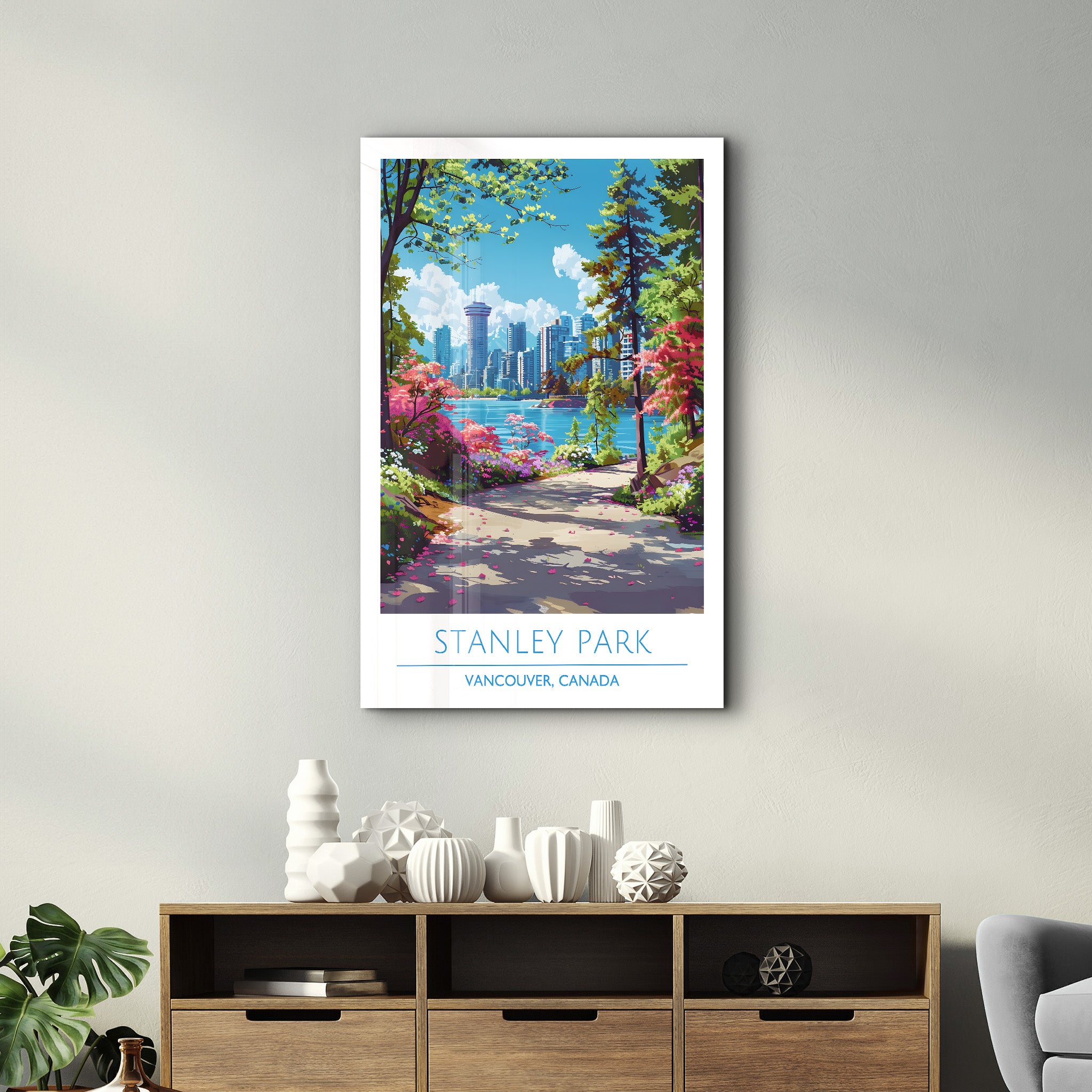 Stanley Park-Vancouver Canada-Travel Posters | Glass Wall Art