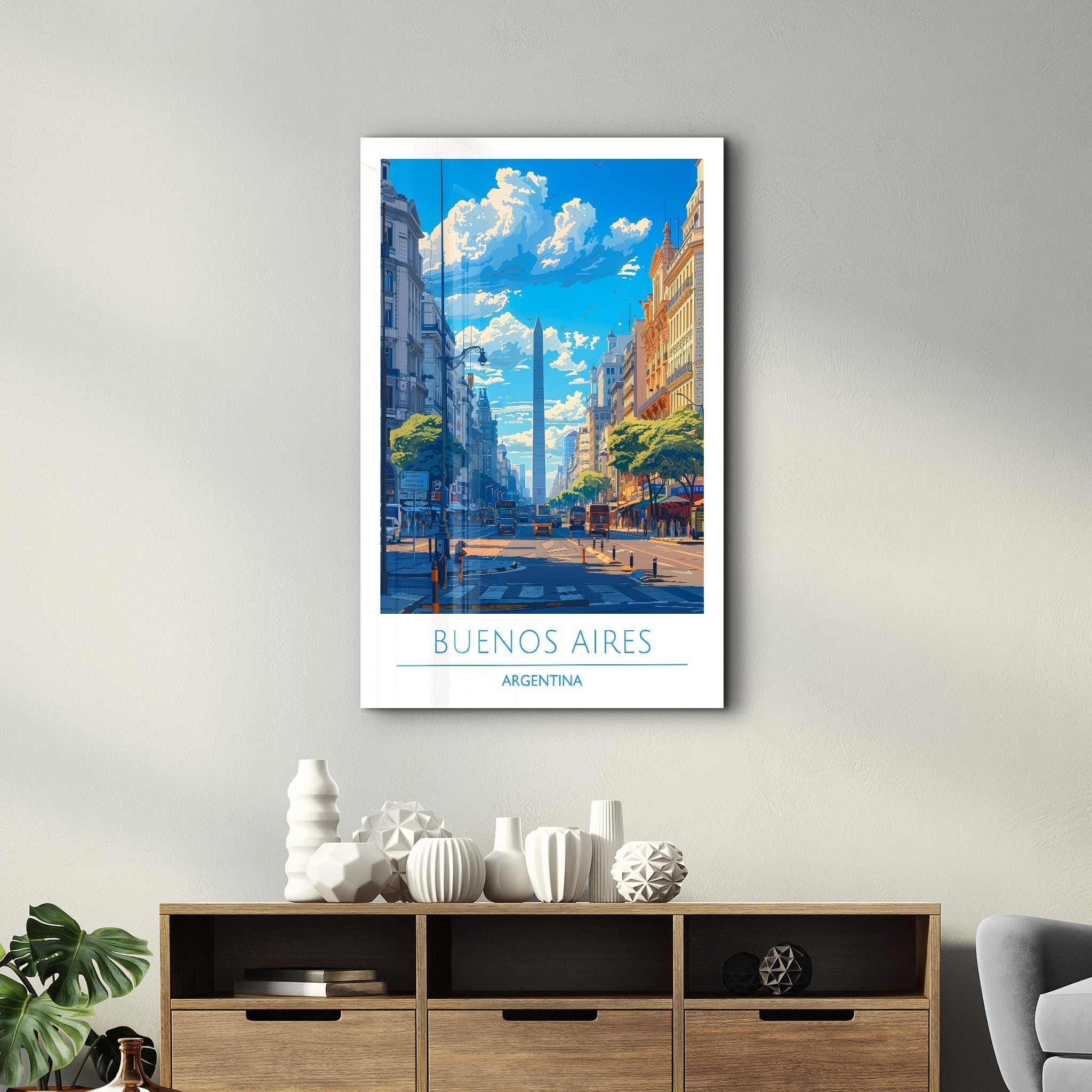 Buenos Aires Argentinien-Reiseposter | <tc>Glasbild</tc>